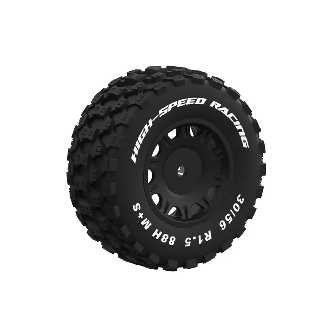 UDI RC P12-106 gomme con cerchi per UD1203 nere 2 pz