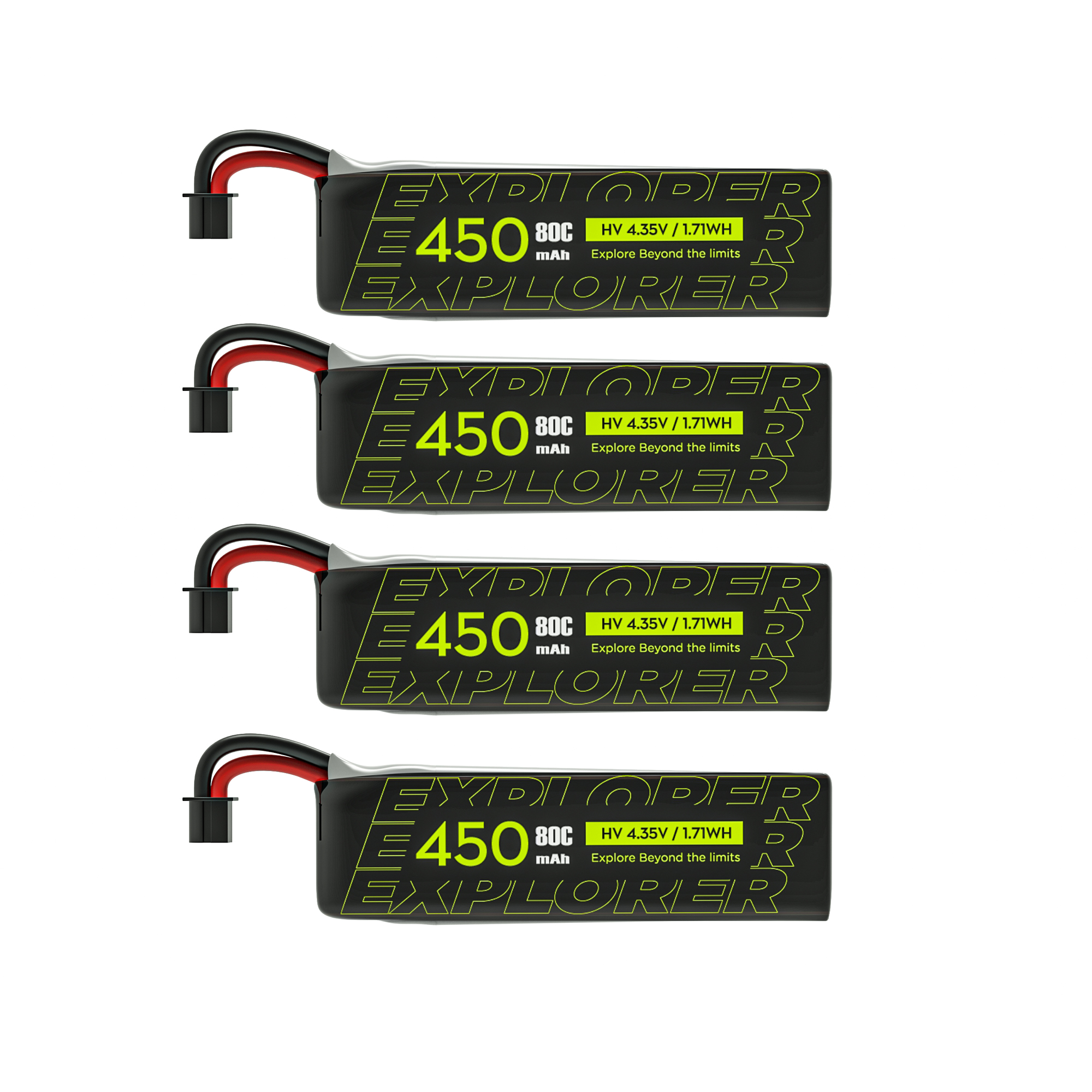 Flywoo Explorer 1S Batteria LiHV V2 450mAh 80C A30 4pz
