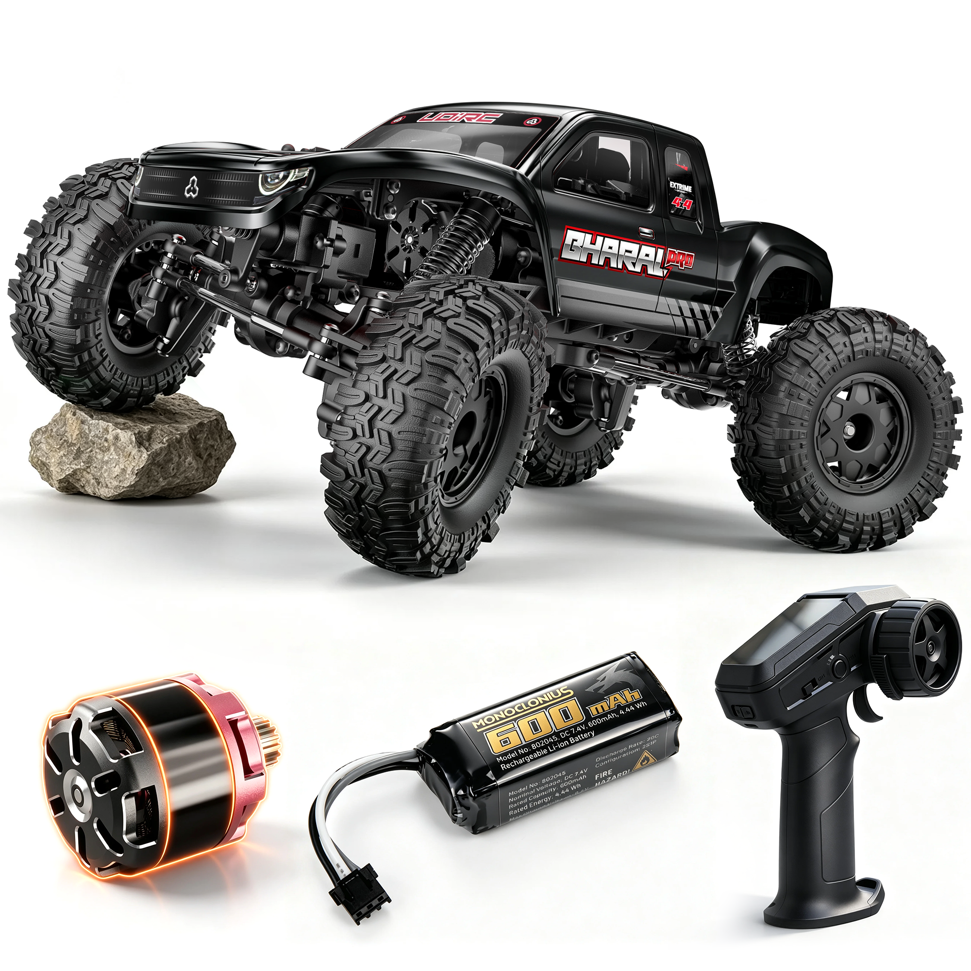 UDIRC Bharal UCX1804PRO Rock Crawler 1/18 4WD Brushless RTR Nero