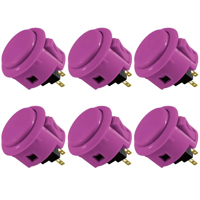 Sanwa OBSF-30 pulsante arcade 30mm viola set 6 pezzi