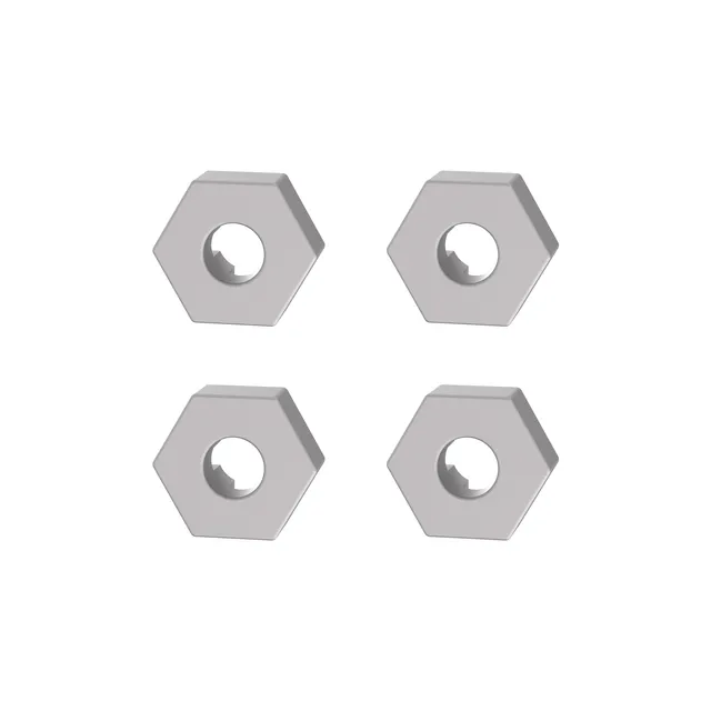 UDI RC P16-004B Inserti Esagonale Ruota UD1611 Nero 4 pz
