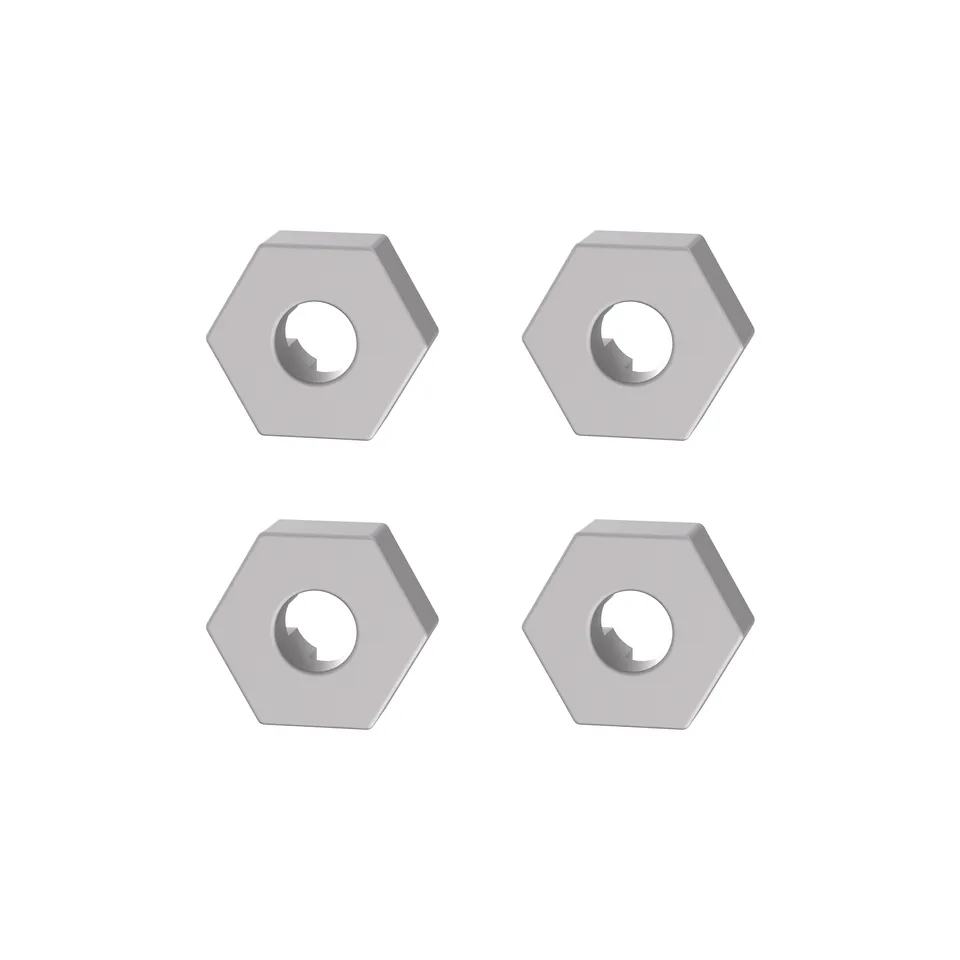 UDI RC P16-004B Inserti Esagonale Ruota UD1611 Nero 4 pz