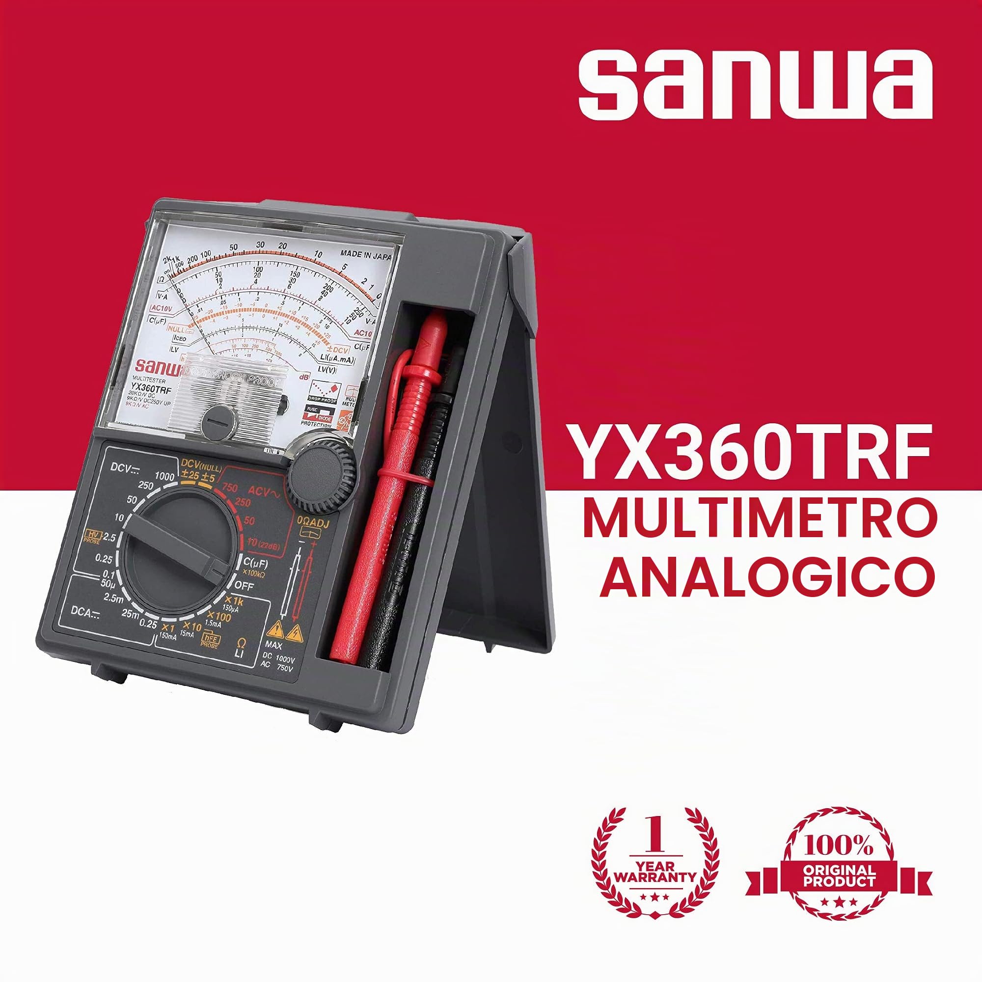 Sanwa YX360TRF Multimetro Analogico portatile a lancetta