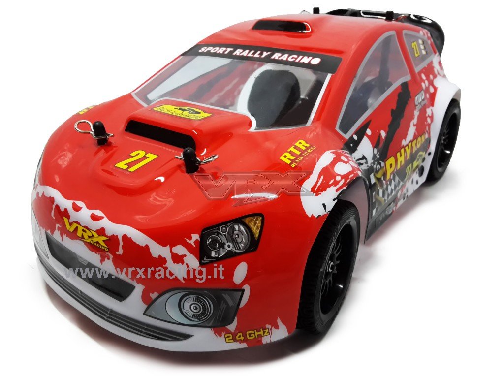 VRX XR16 Flash Rally spazzole auto RC 1/16 RTR 4WD rossa