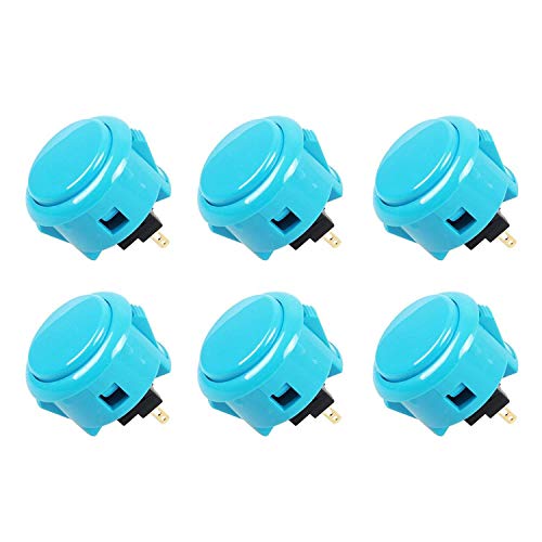 Sanwa OBS OBSF-30 Pulsante Arcade 30mm Blu 6 pezzi snap-in