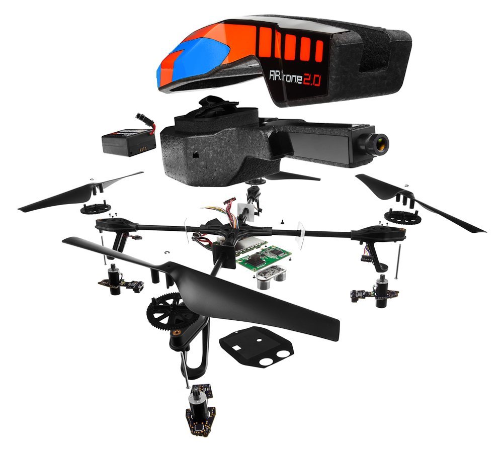 Parrot AR.Drone 2.0 Quadricottero Blu/Arancione HD