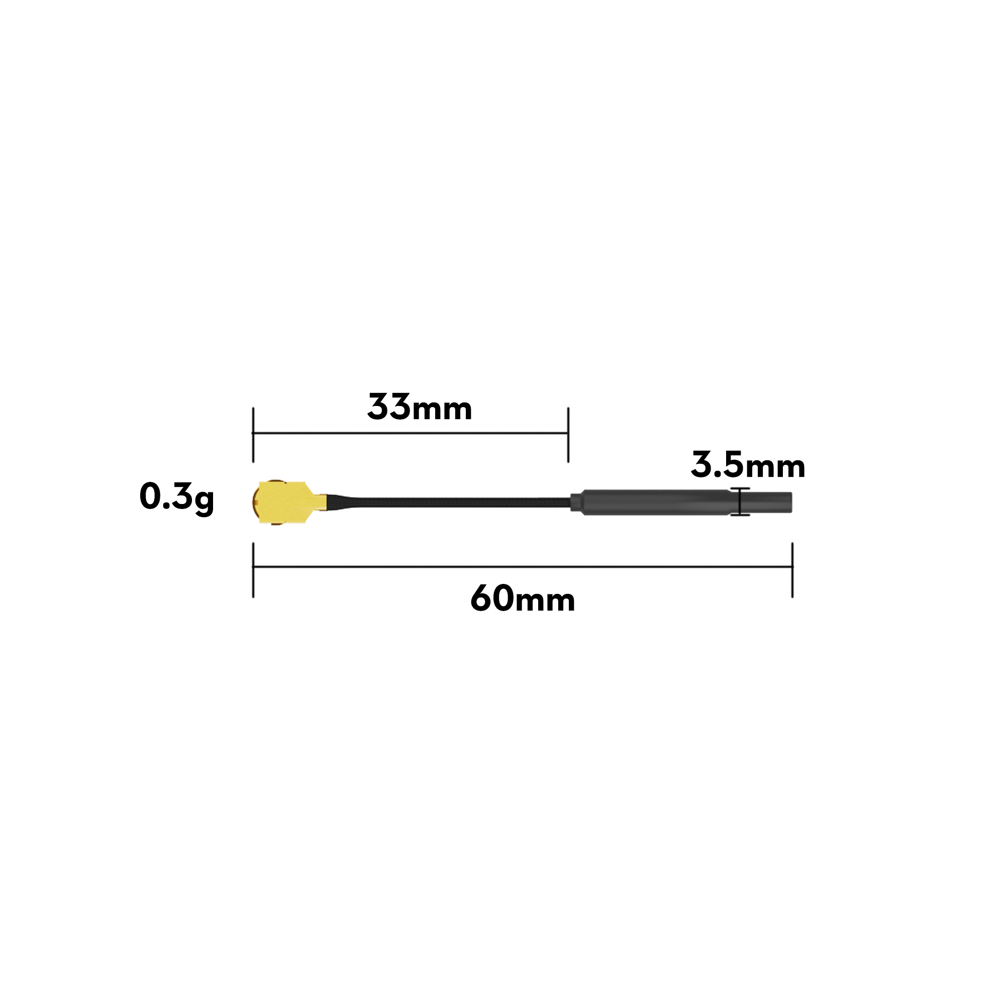 Flywoo 5.8G Antenna Light Ottone UFL VTX 3dBi 5pz