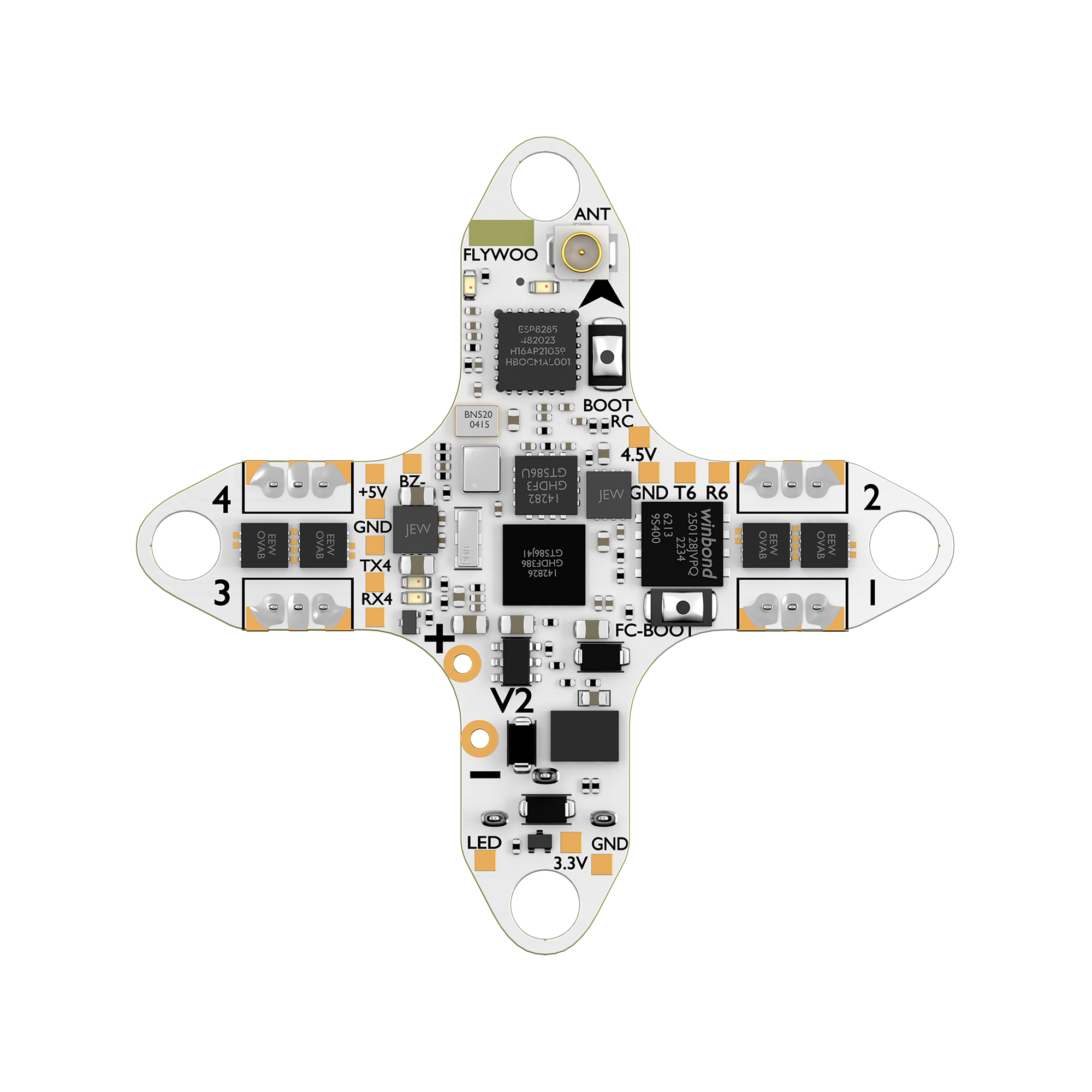 FlyWoo GOKU F405 HD 1S 5A ELRS scheda volo AIO V2.0