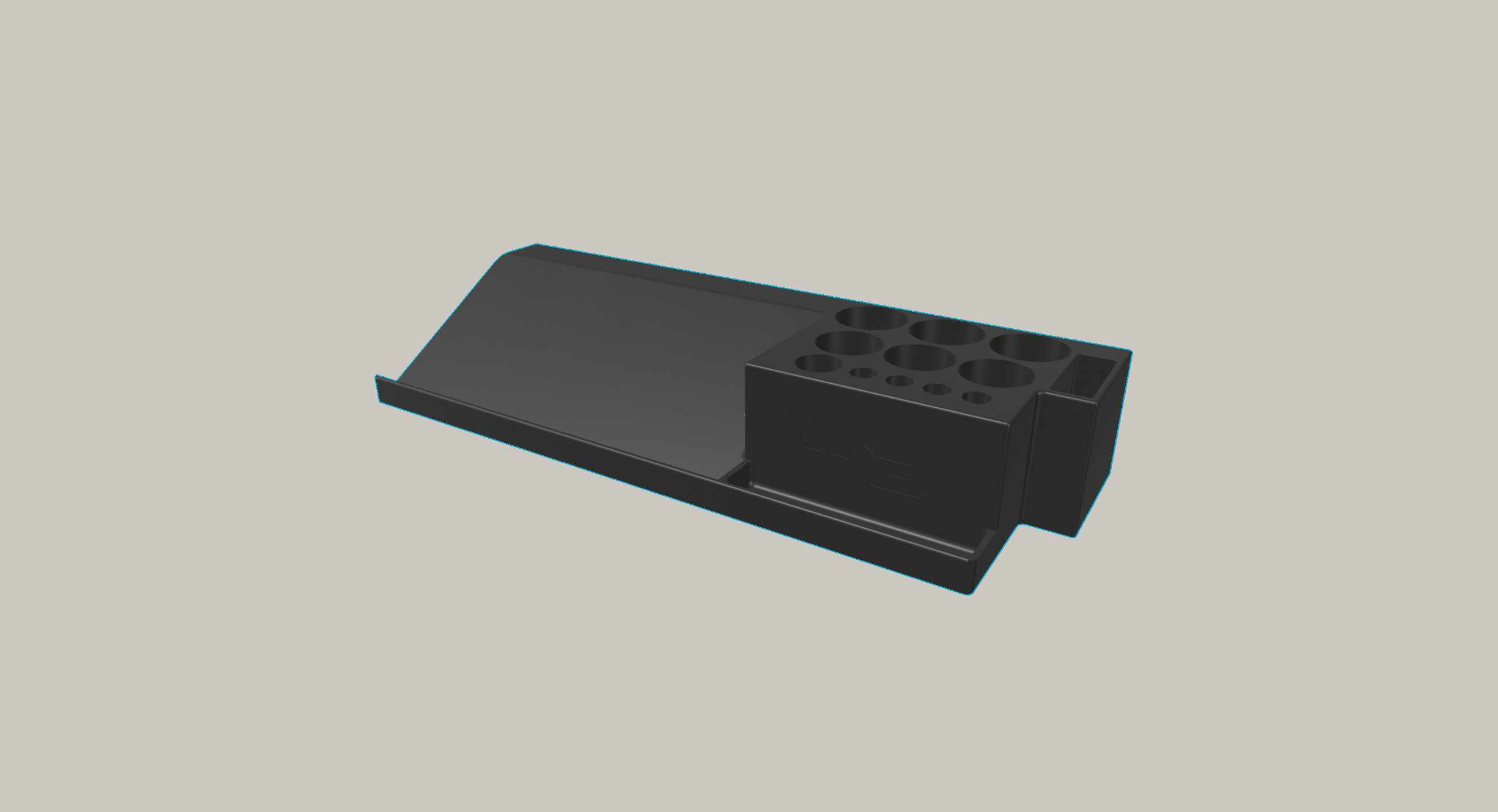 Wallie Builds 3D Printing A1 Charger Stand supporto charger grigio