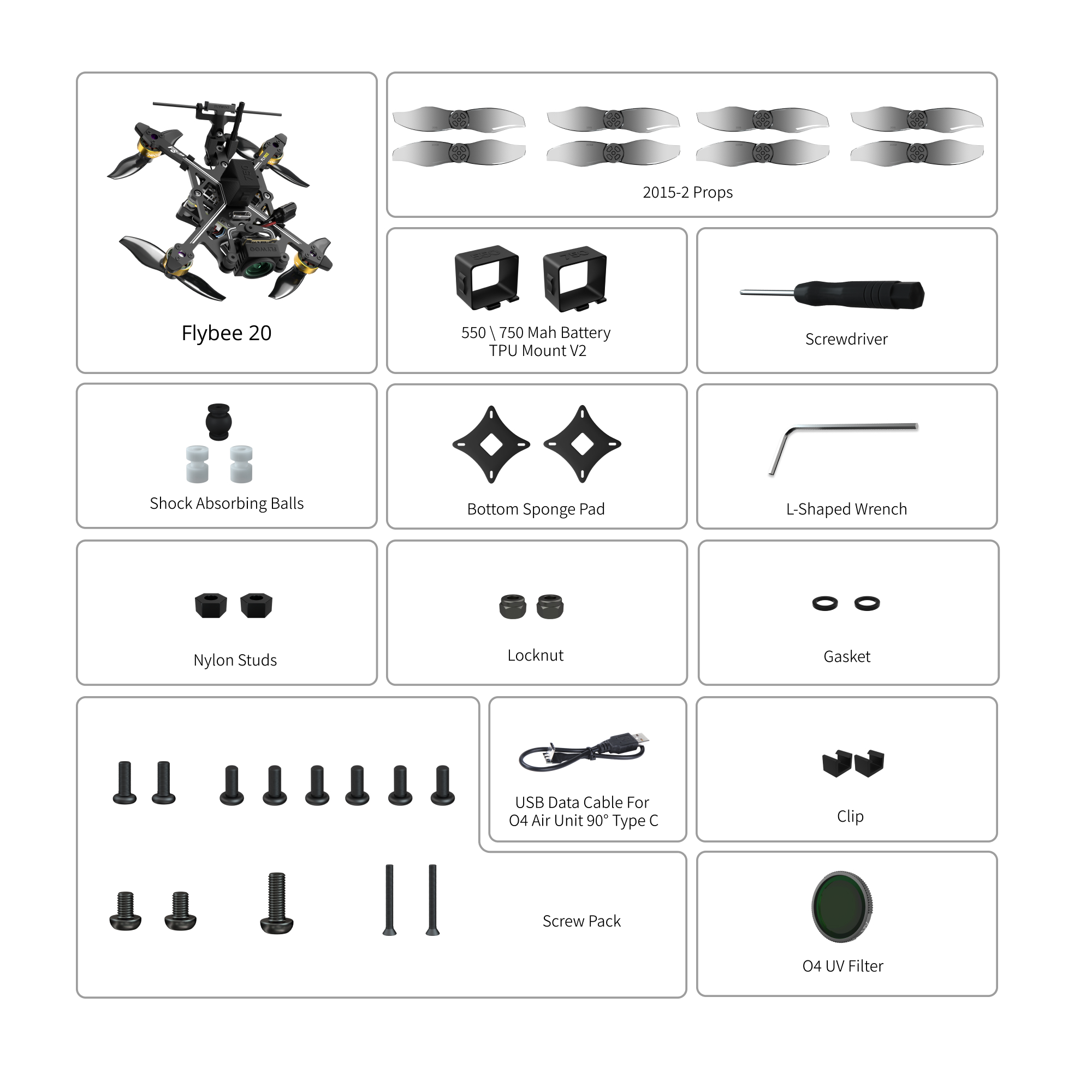 Flywoo Flybee 20 HD O4 Drone FPV 2S ultraleggero