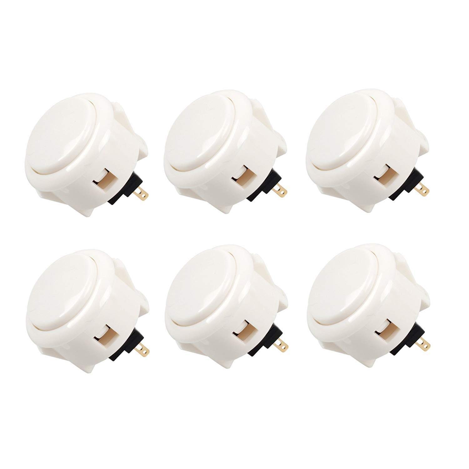 Sanwa OBSF-30-R pulsante arcade 30mm rosso set 6 pezzi