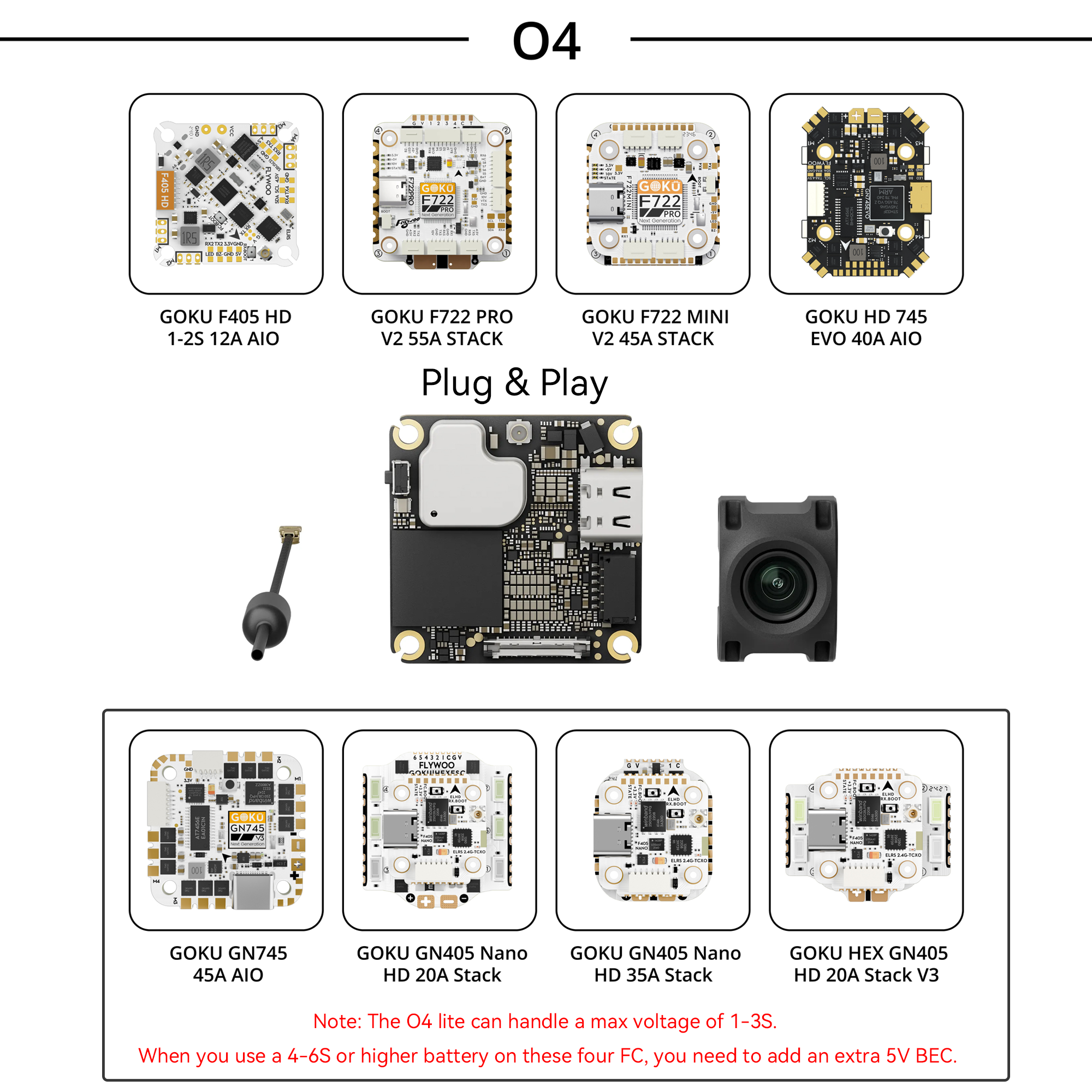 Flywoo GOKU F722 Pro V2 Stack 30x30 55A 32Bit O4