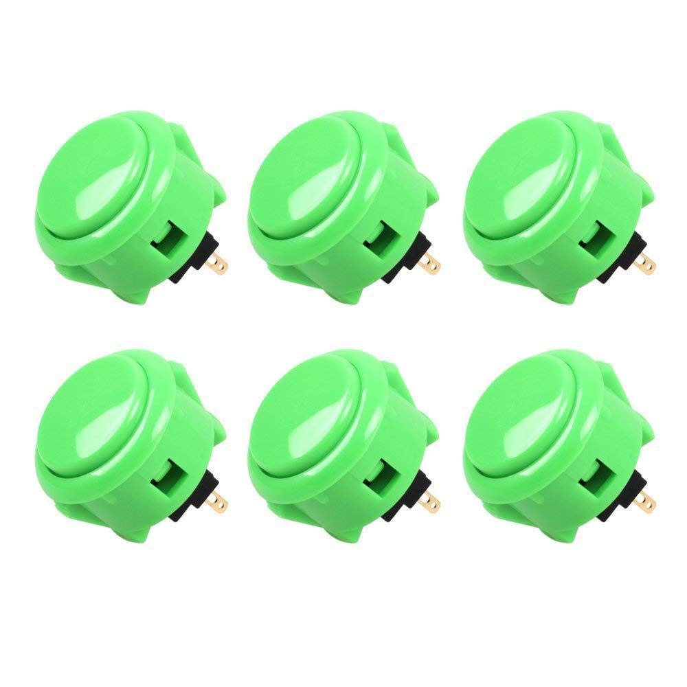 Sanwa OBS OBSF-30 Pulsante Arcade 30mm Verde 6 pezzi snap-in