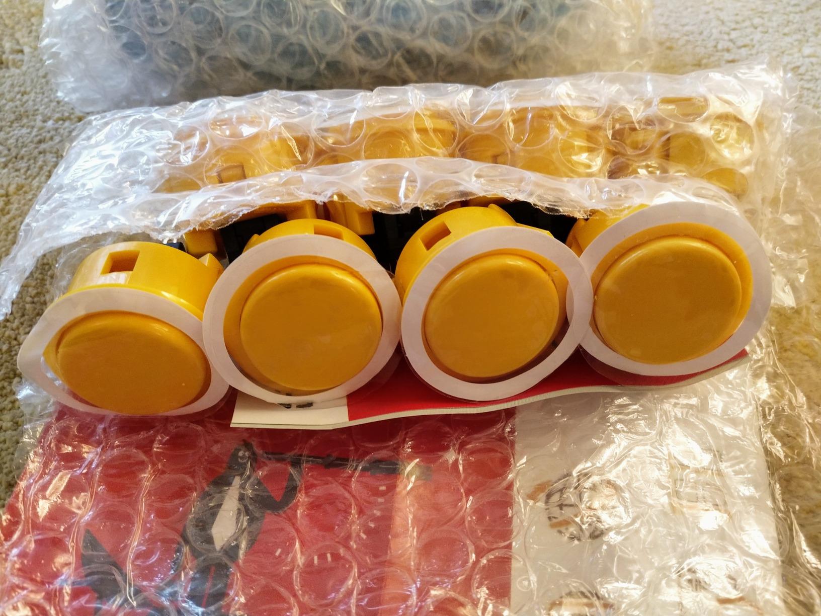 Sanwa OBSF-30 pulsanti arcade 30mm gialli 8 pezzi