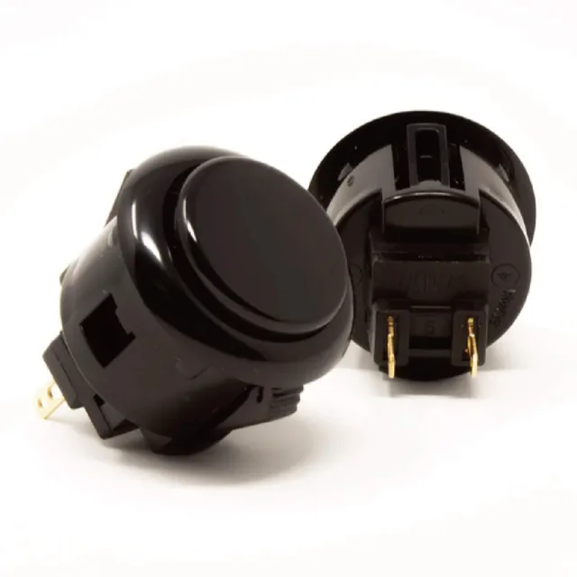 Sanwa OBSF-24 pulsante arcade 24mm nero 2 pezzi silenzioso
