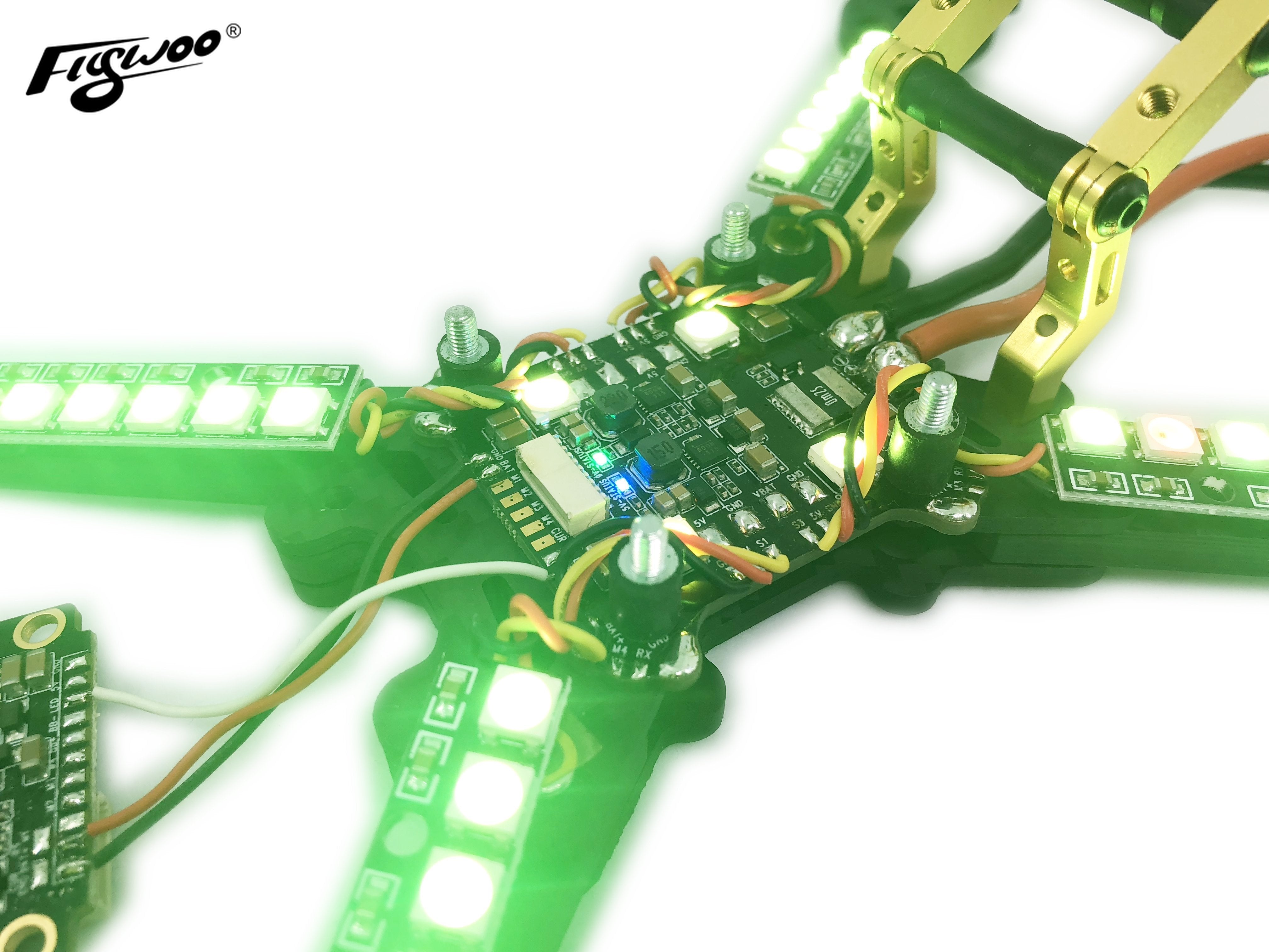 FlyWoo WS2812 scheda LED 8 LED 5V 57mm 4 pezzi