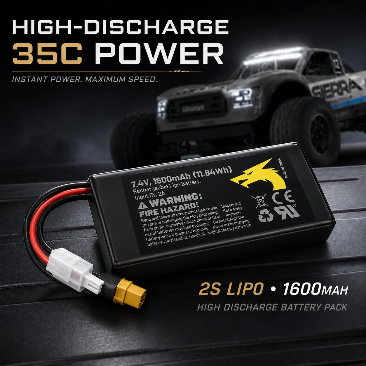 UDIRC SIERRA UD1203 Trophy Truck 1/12 4WD Brushless Blu 2S