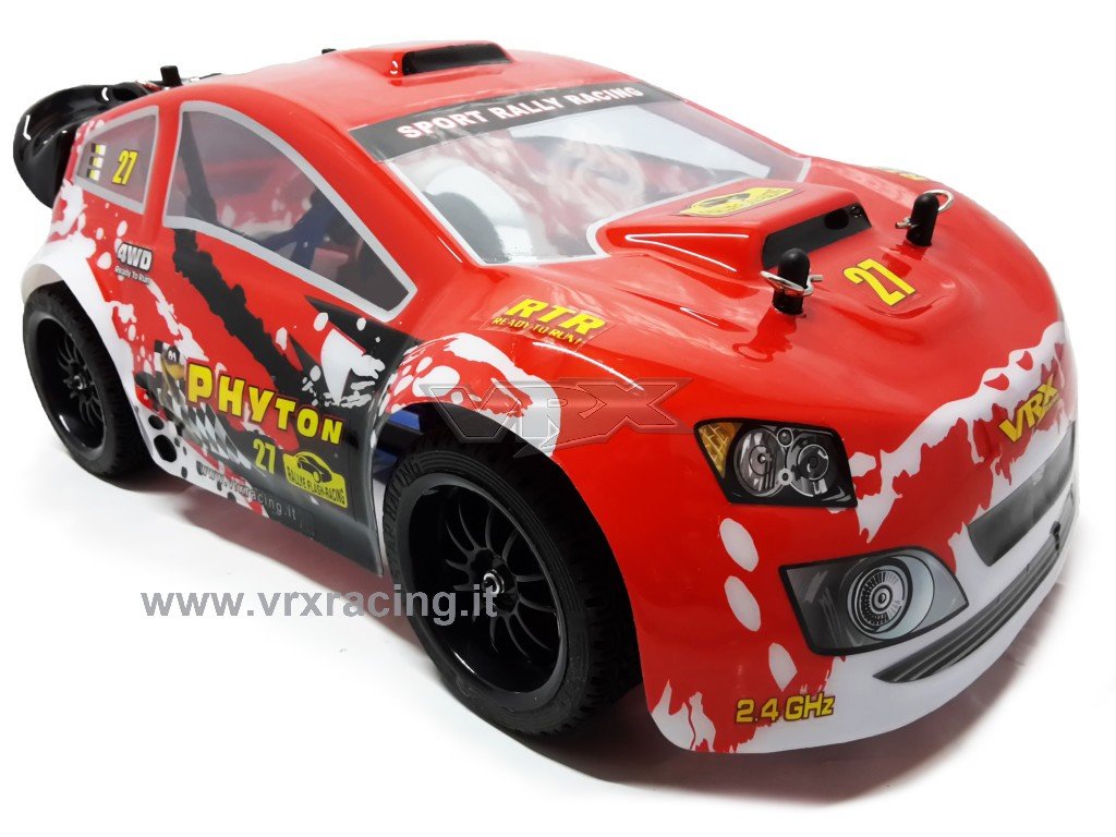 VRX XR16 Flash Rally spazzole auto RC 1/16 RTR 4WD rossa