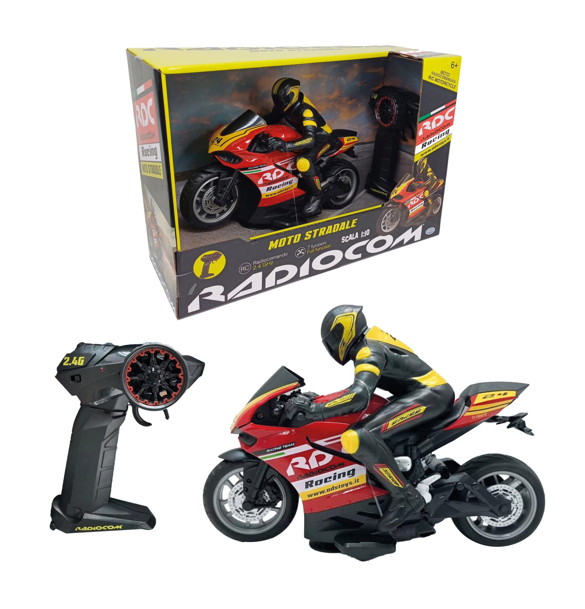 Radiocom Moto Stradale RC 1:10 7 funzioni 2.4 GHz