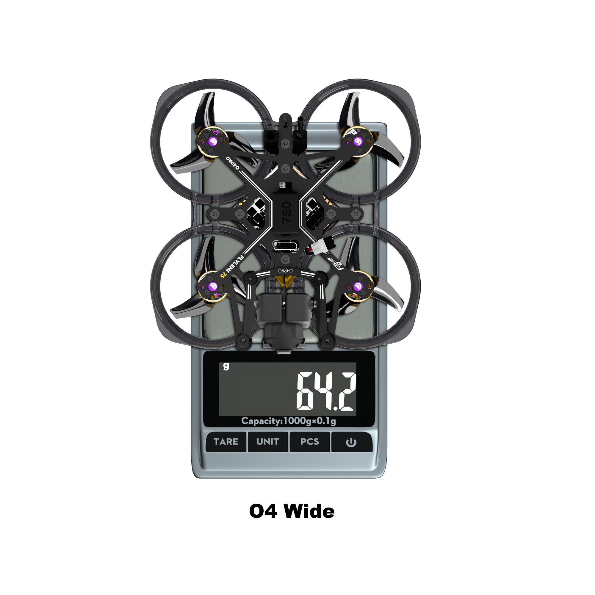 FlyWoo Flylens 75 DJI O4 Wide drone FPV 2S 68 g 4K