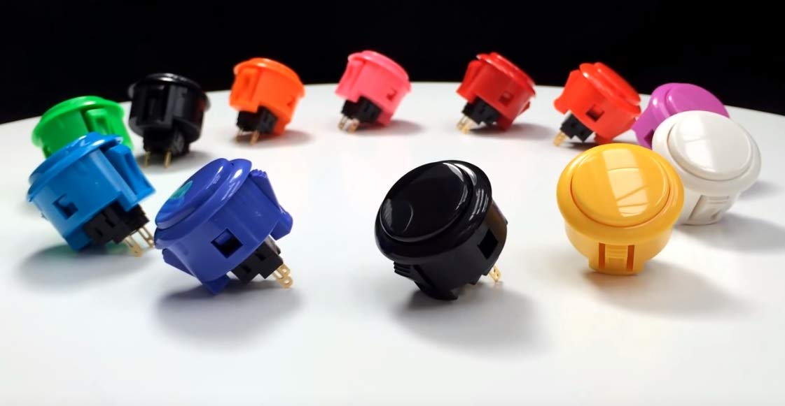 Sanwa OBSF-30-R pulsante arcade 30mm rosso set 6 pezzi