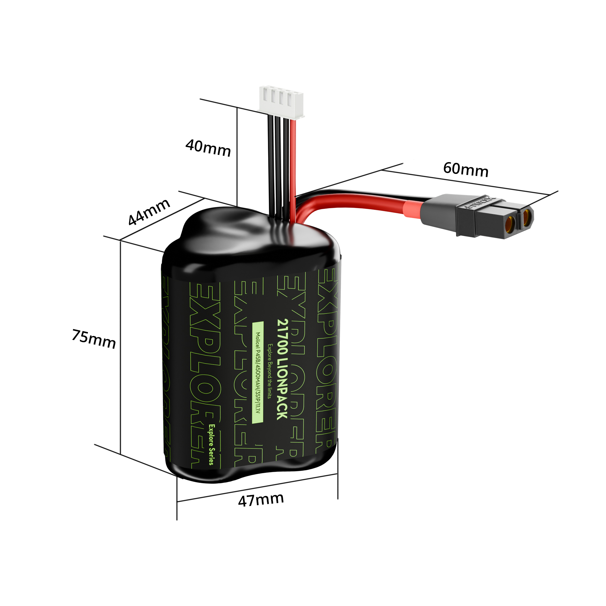 Flywoo Explorer BAK P45D Batteria 3S 4500mAh XT60