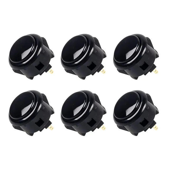 Sanwa OBSF-30 Pulsanti Arcade 30mm Nero 6 Pezzi
