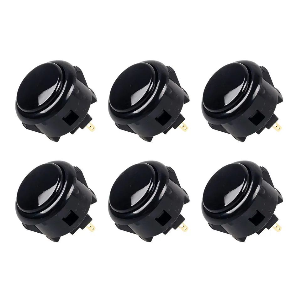 Sanwa OBSF-30 Pulsanti Arcade 30mm Nero 6 Pezzi