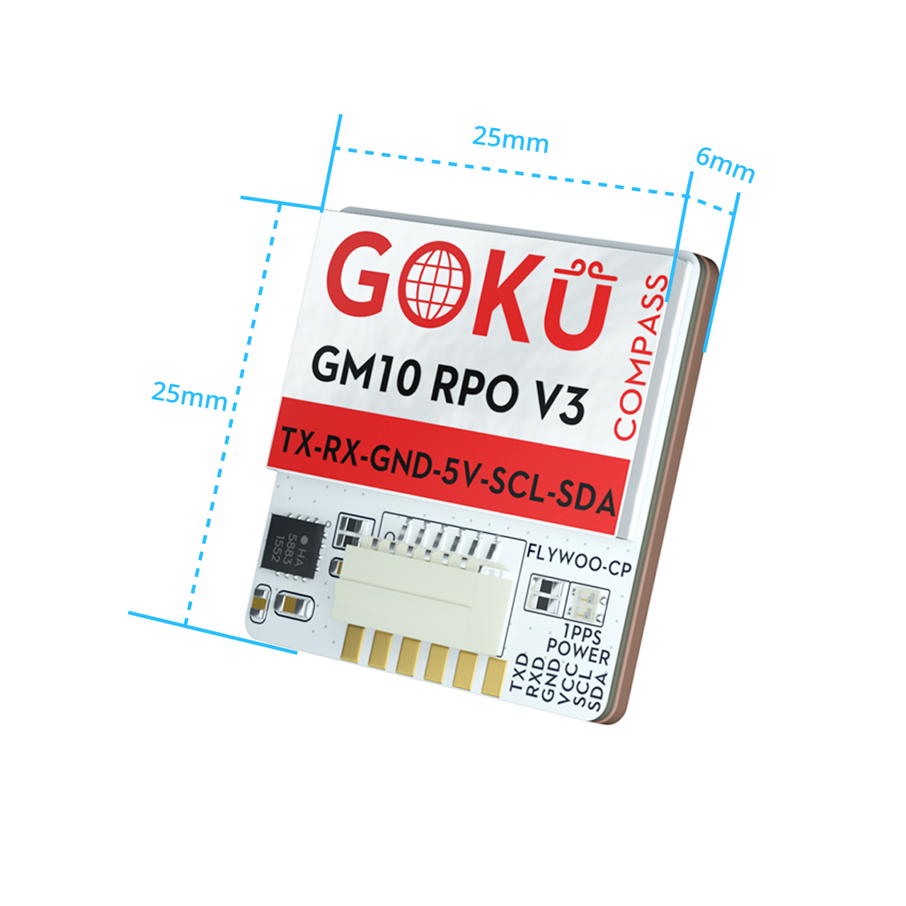 Flywoo GOKU GM10 Pro V3 Modulo GPS Bussola 25mm