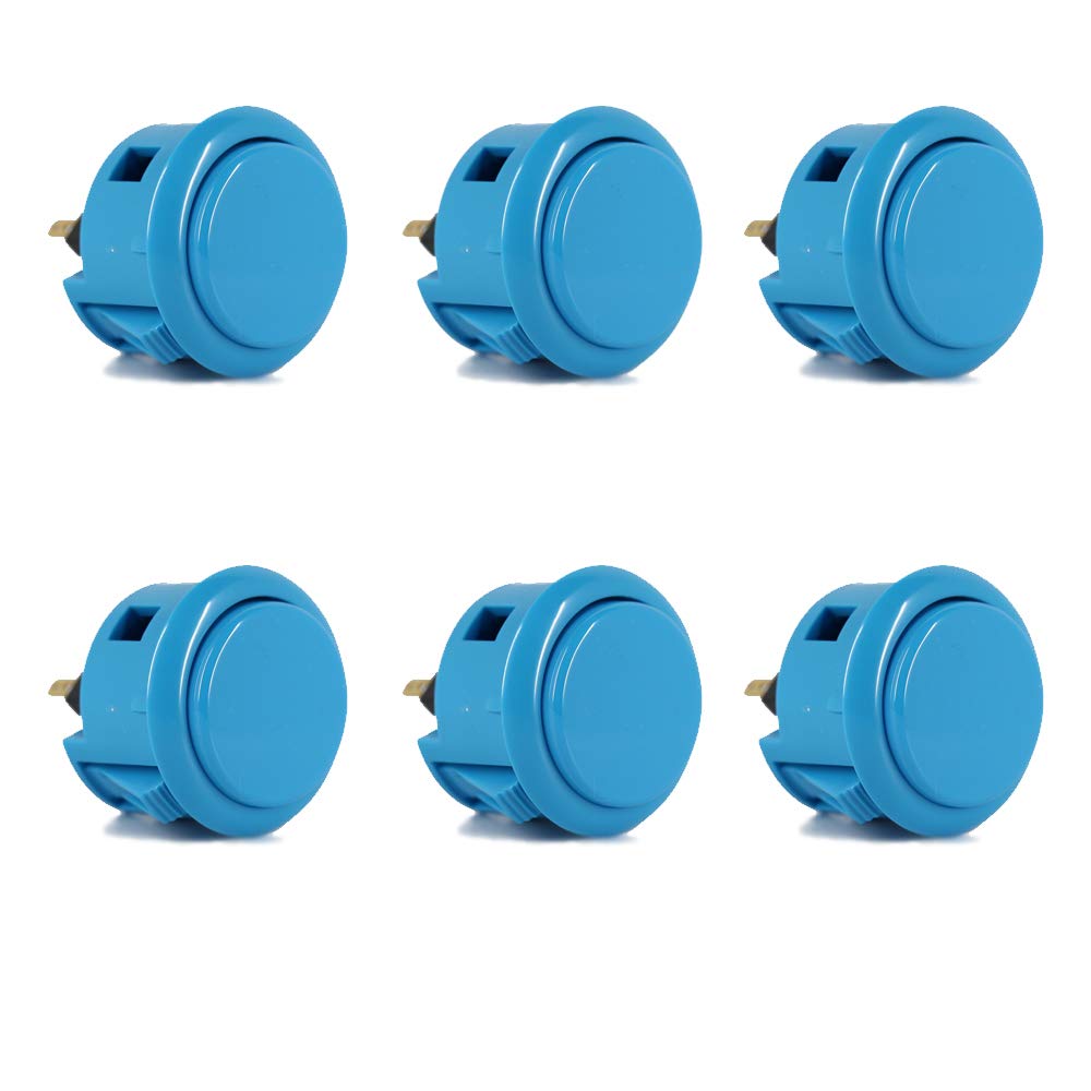Sanwa OBSF-30-R pulsante arcade 30mm rosso set 6 pezzi