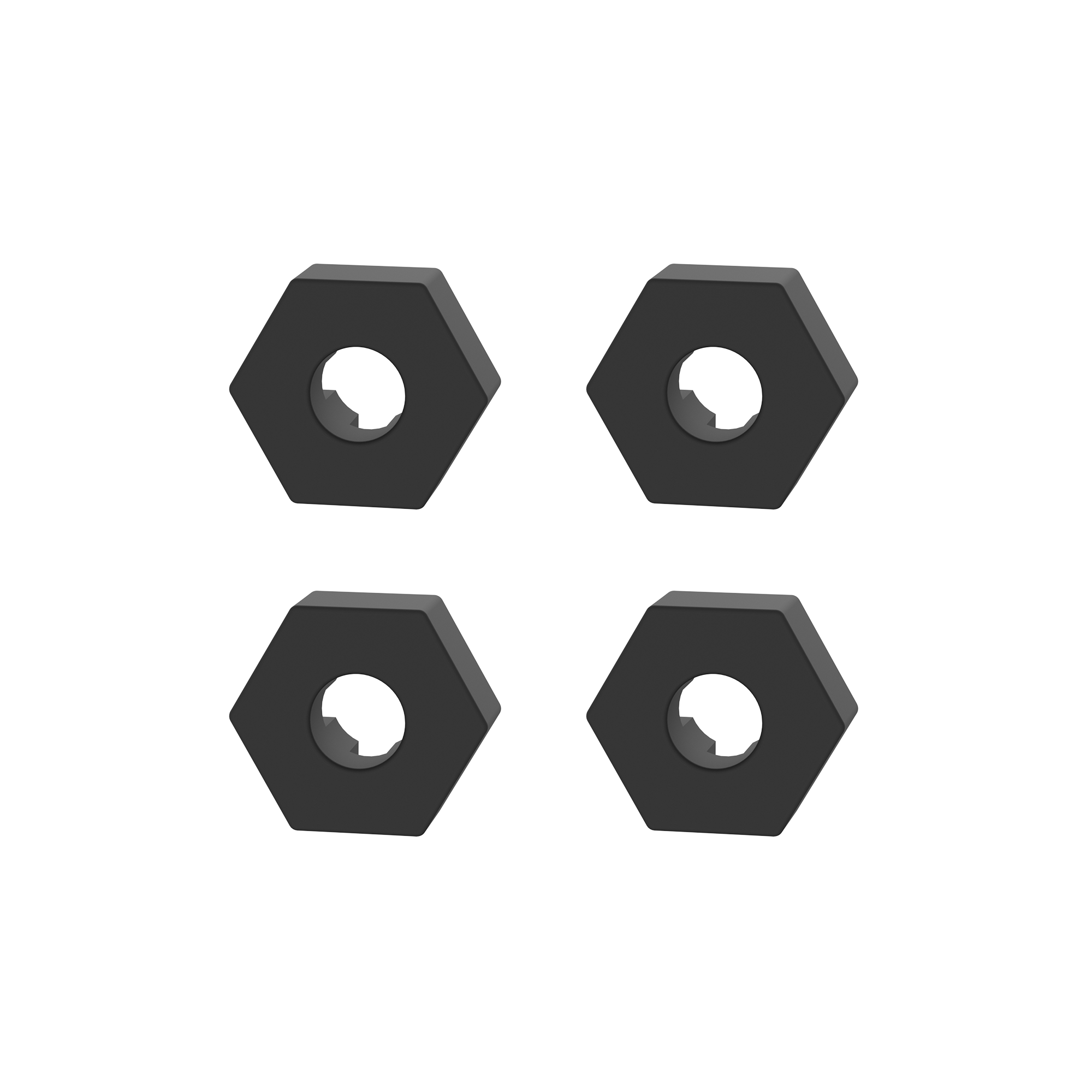 UDI RC P16-004A Esagono Ruota UD1611 Nylon Nero 4 Pz