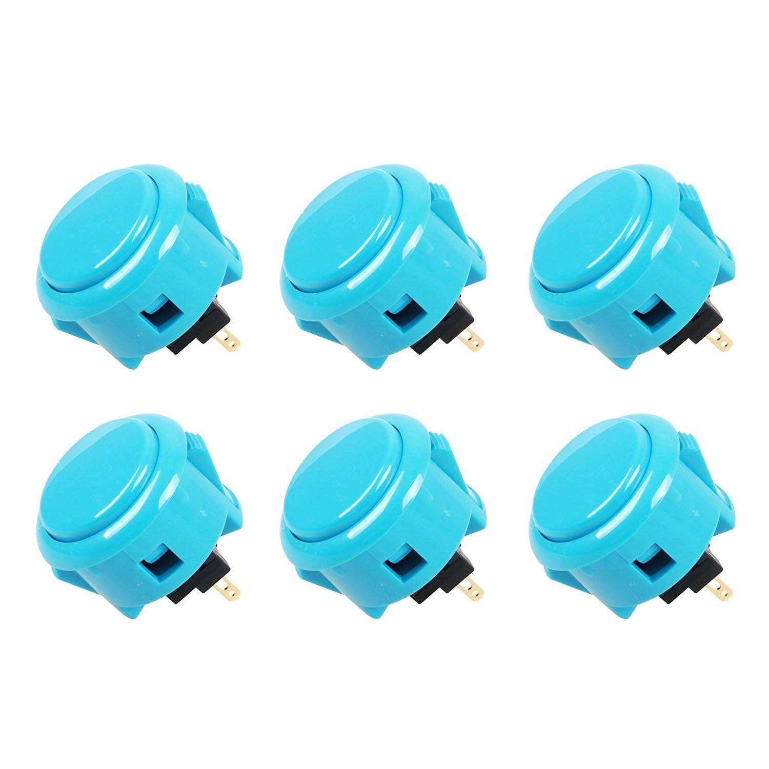 Sanwa OBS OBSF-30 Pulsante Arcade 30mm Blu 6 pezzi snap-in