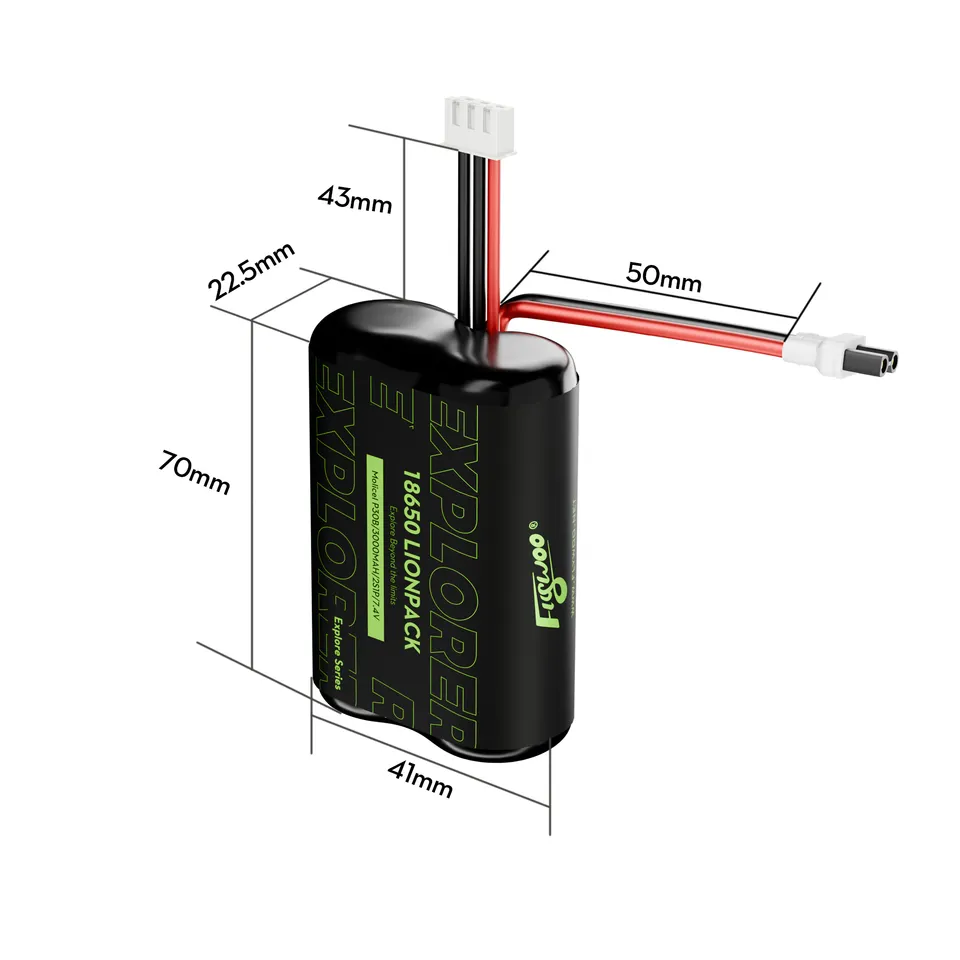 Flywoo Explorer Batteria 2S 3000mAh Molicell P30B 18650