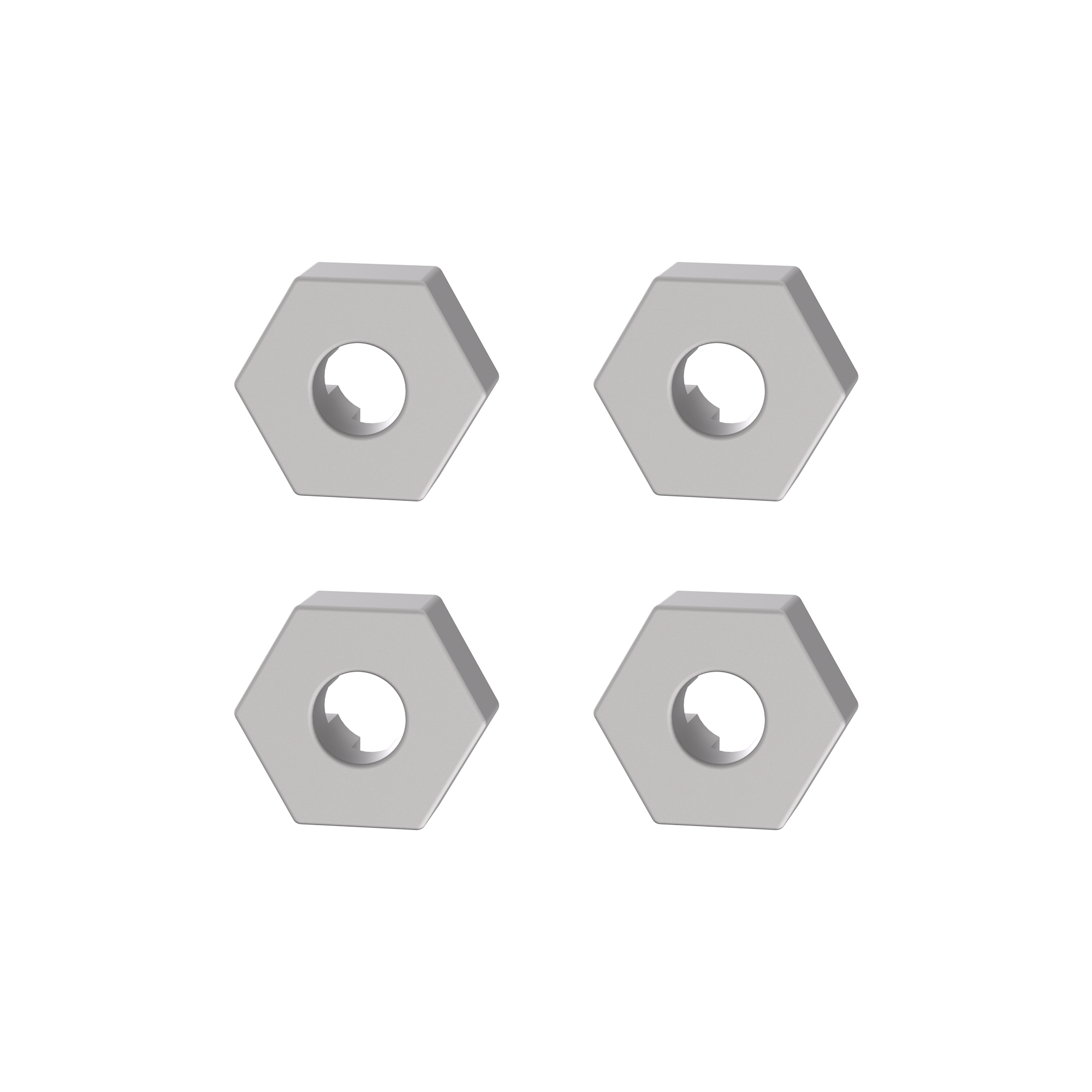 UDI RC P16-004B Inserti Esagonale Ruota UD1611 Nero 4 pz