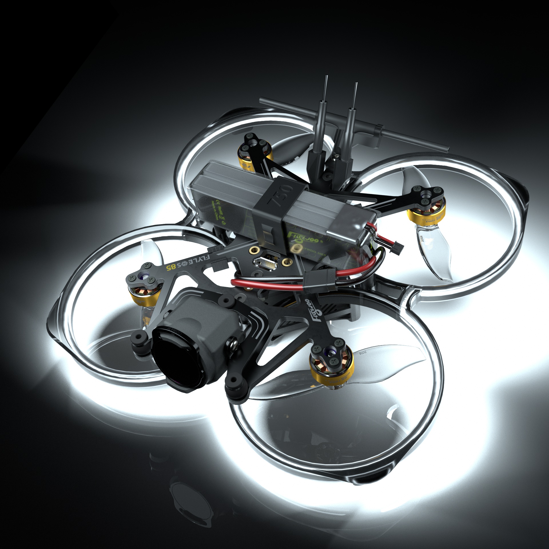 Flywoo FlyLens 85 striscia LED FPV plug&play 3g