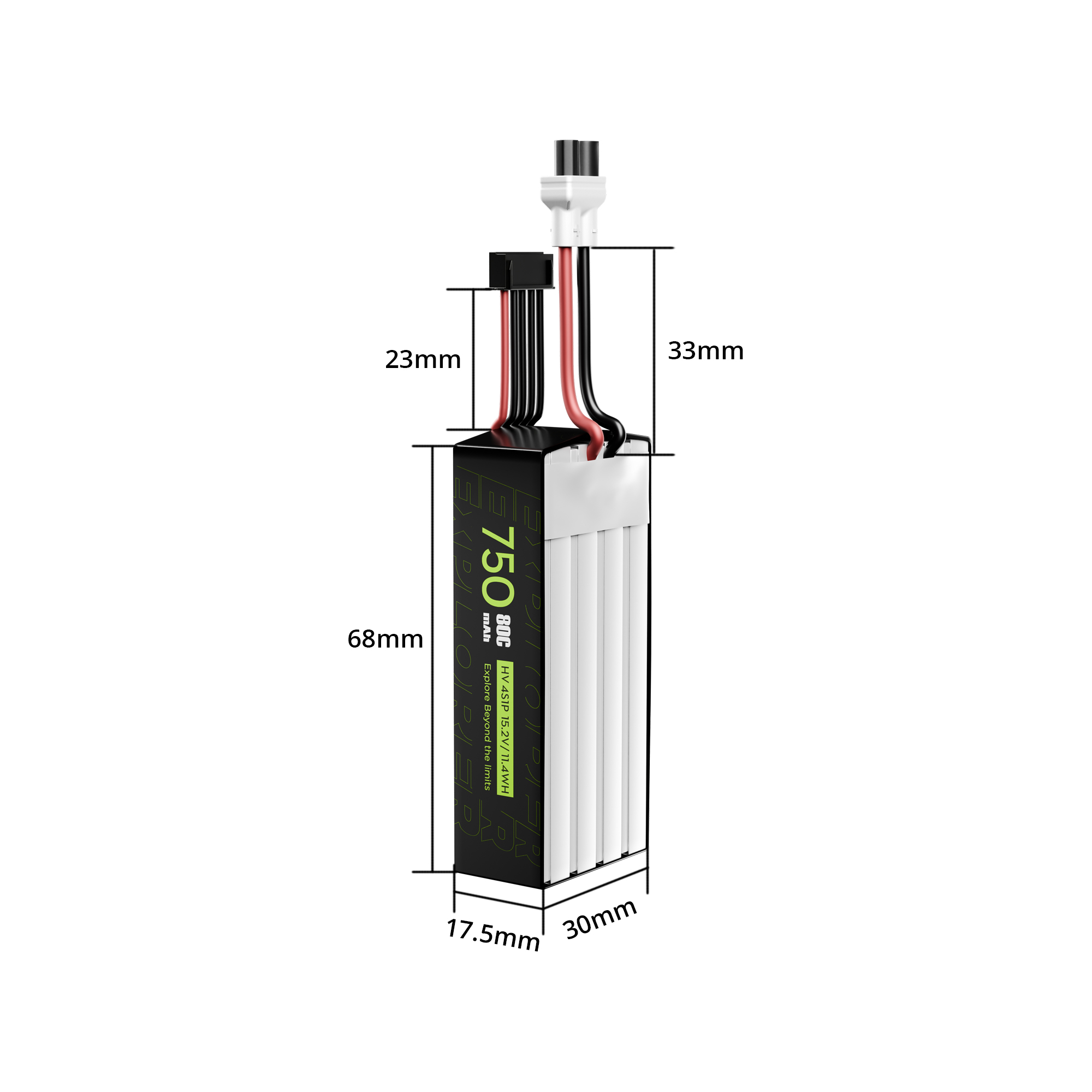 Flywoo Explorer Batteria LiHV 4S 750mAh 80C XT30UP 2Pezzi