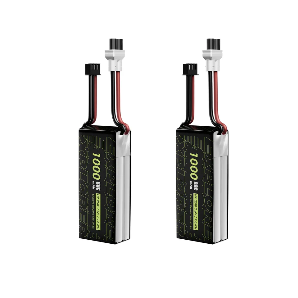 Flywoo Explorer 1000mAh LiHV 2S 80C Batteria XT30UP 2 Pezzi