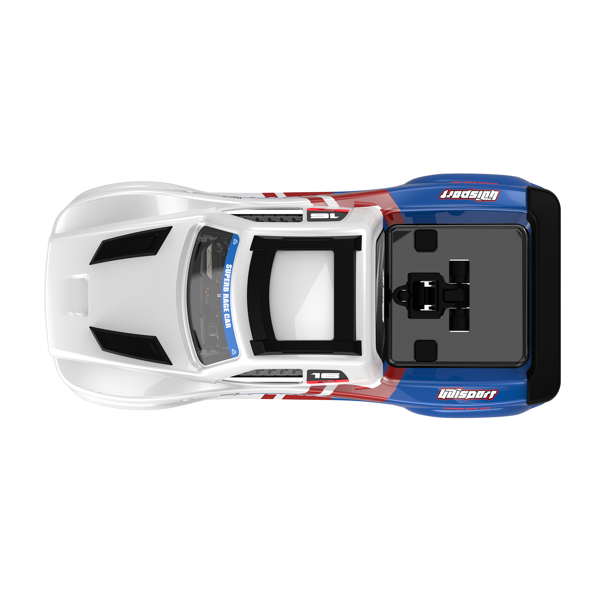 UDI RC Body P16-040A scocca PVC bianco blu per UD1611 1pz