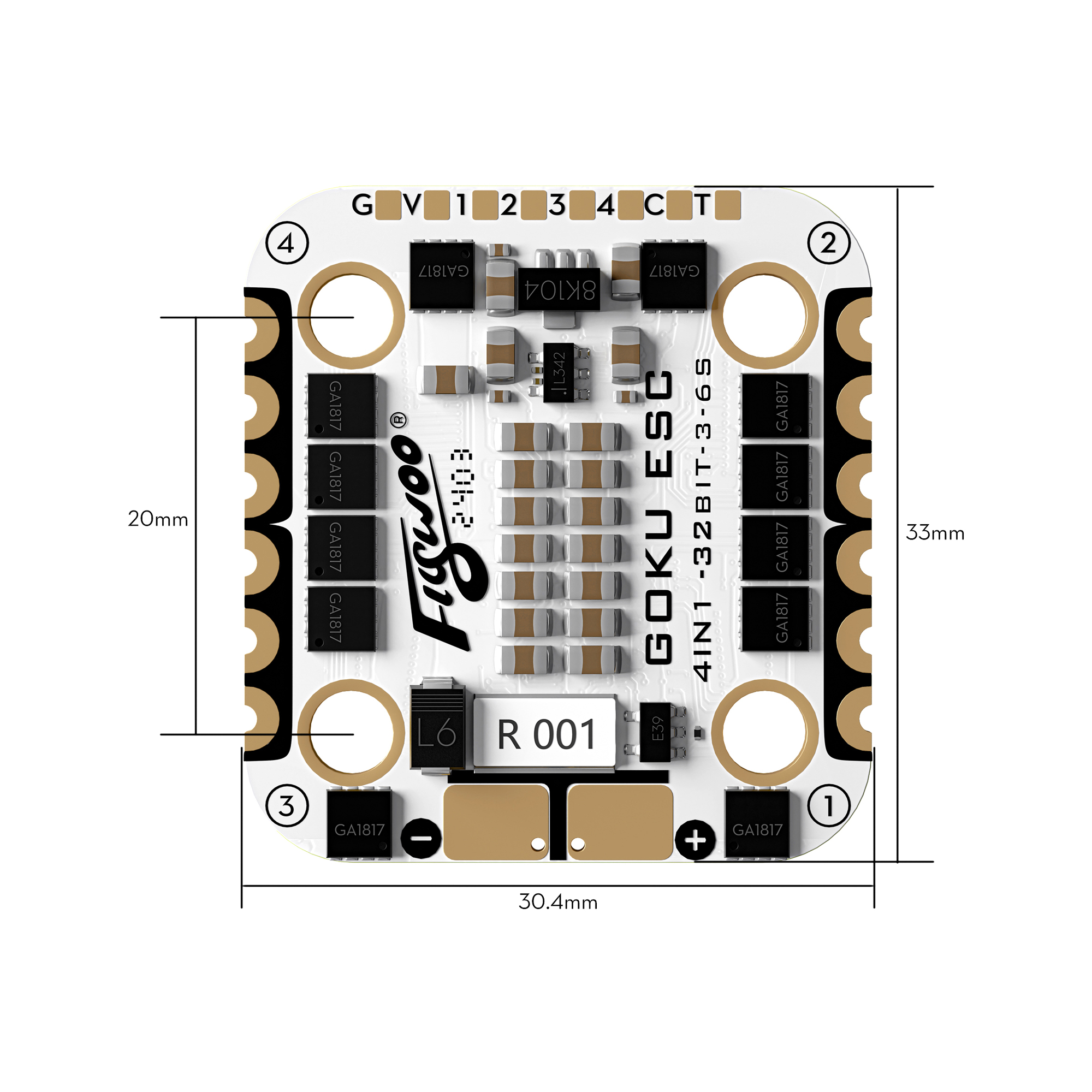Flywoo GOKU G45M ESC 4in1 45A 3-6S AM32 20x20