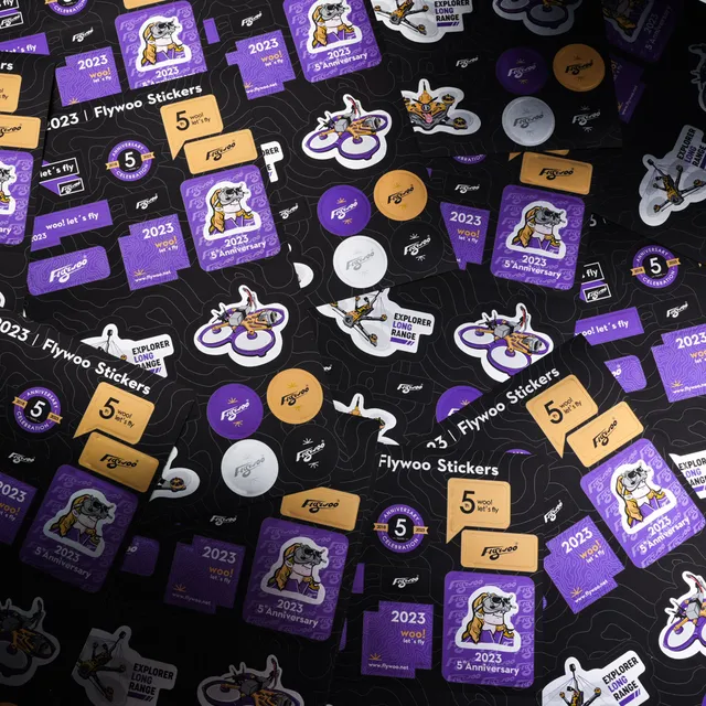 Flywoo FPV Gears Stickers adesivi 5° anniversario edizione limitata
