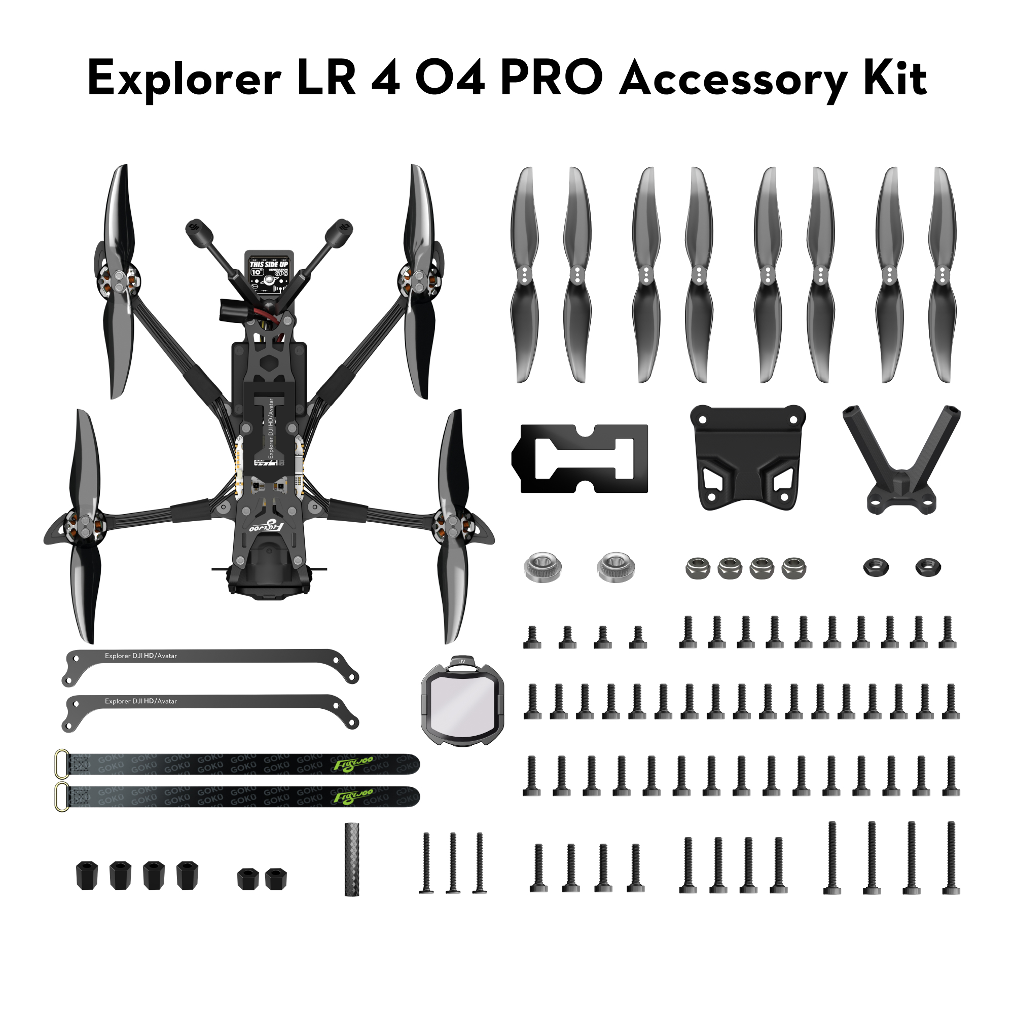 FlyWoo Explorer LR 4 O4 Pro drone FPV 4S 4K 177,8 g