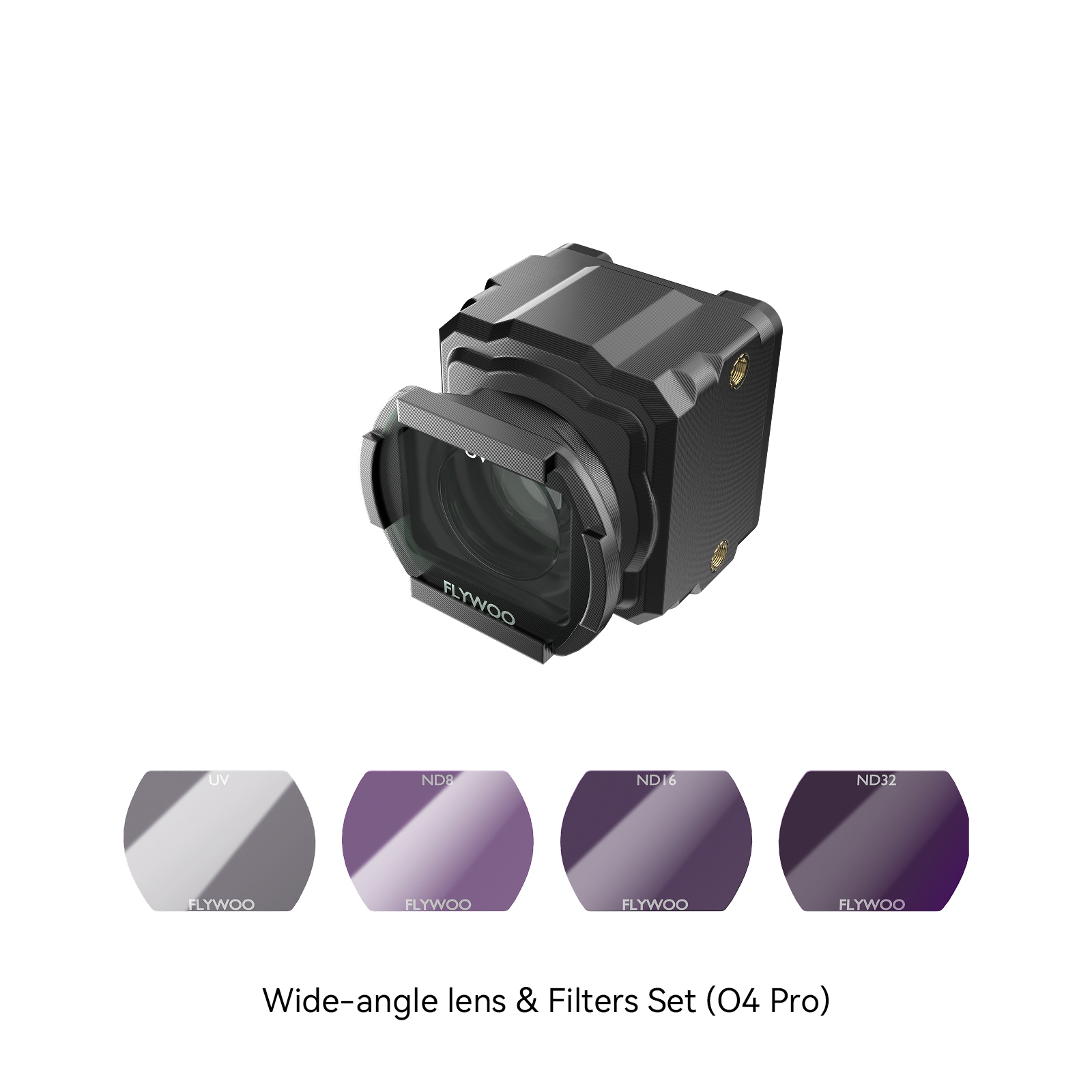 Flywoo O4 Lite lente grandangolare 155° kit filtri ND UV
