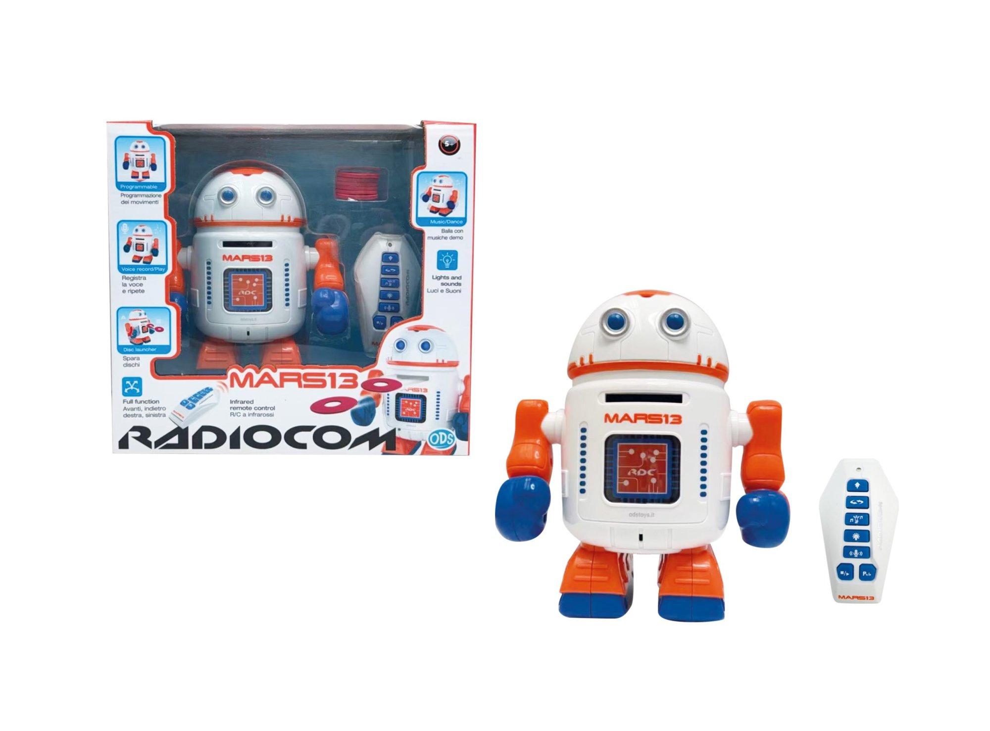 Radiocom Mars 13 Robot RC interattivo lancia dischi