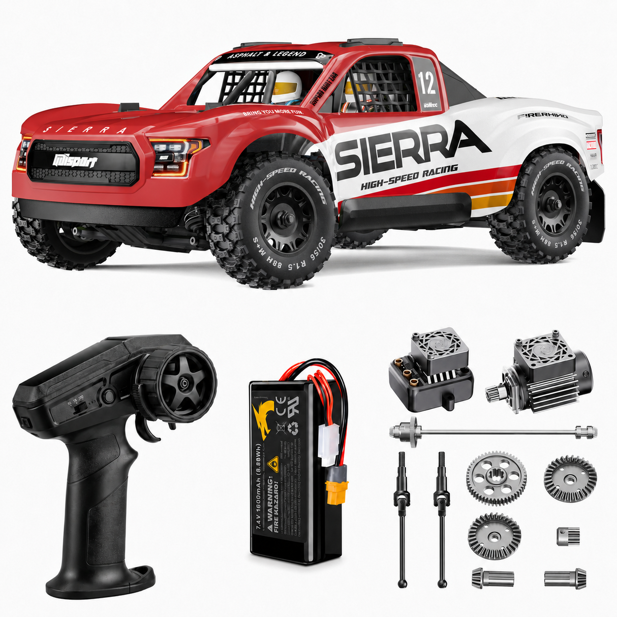 UDIRC SIERRA UD1203 Trophy Truck 1/12 4WD Brushless Blu 2S
