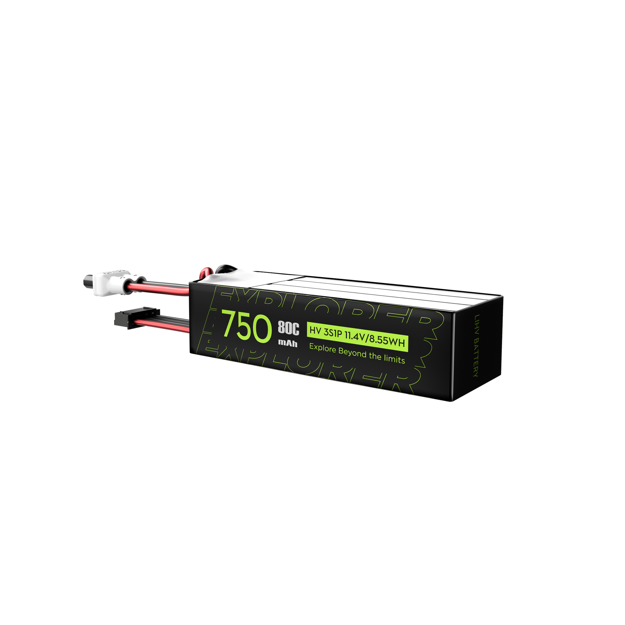 FlyWoo Explorer 750mAh batteria LiHV 3S 80C XT30UP 2pz