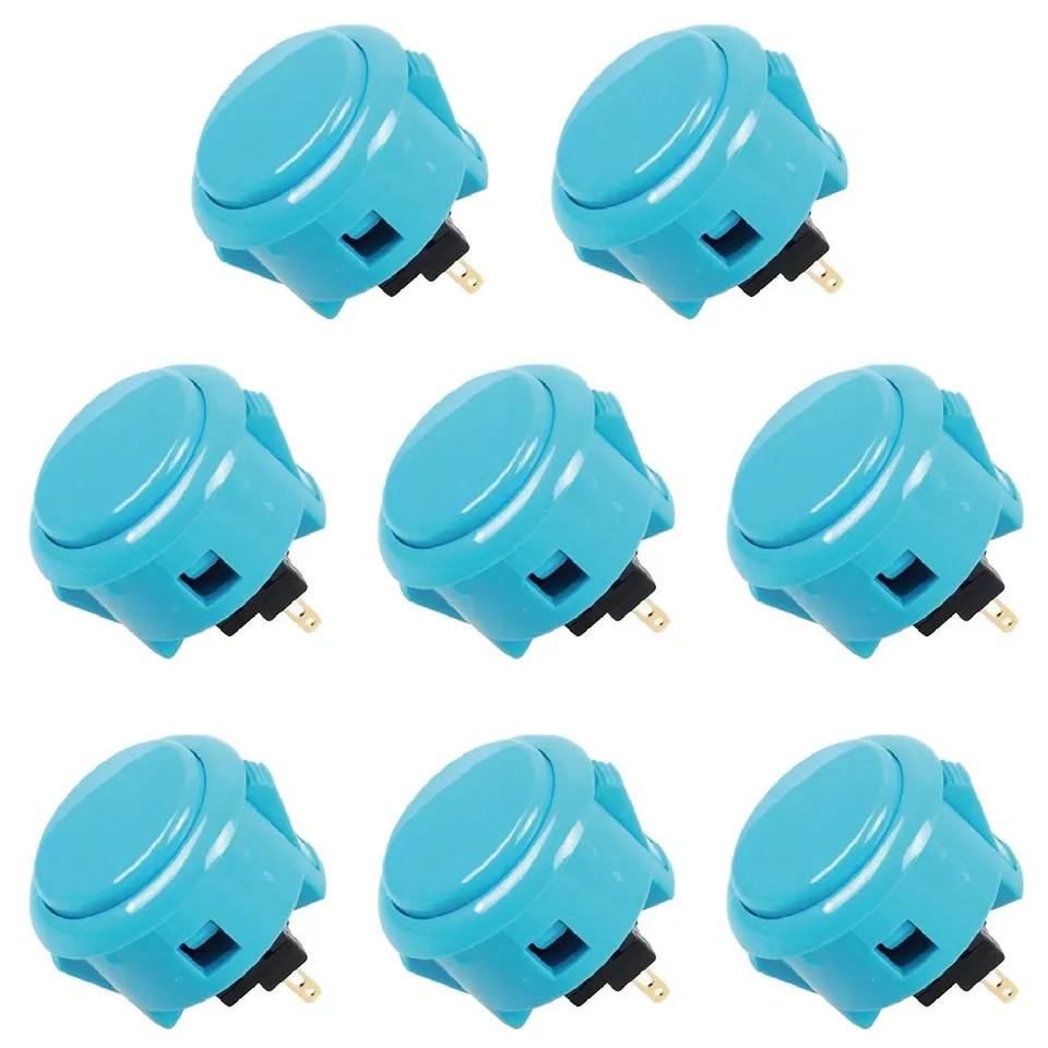 Sanwa OBSF-30 pulsanti arcade 30mm blu 8 pezzi