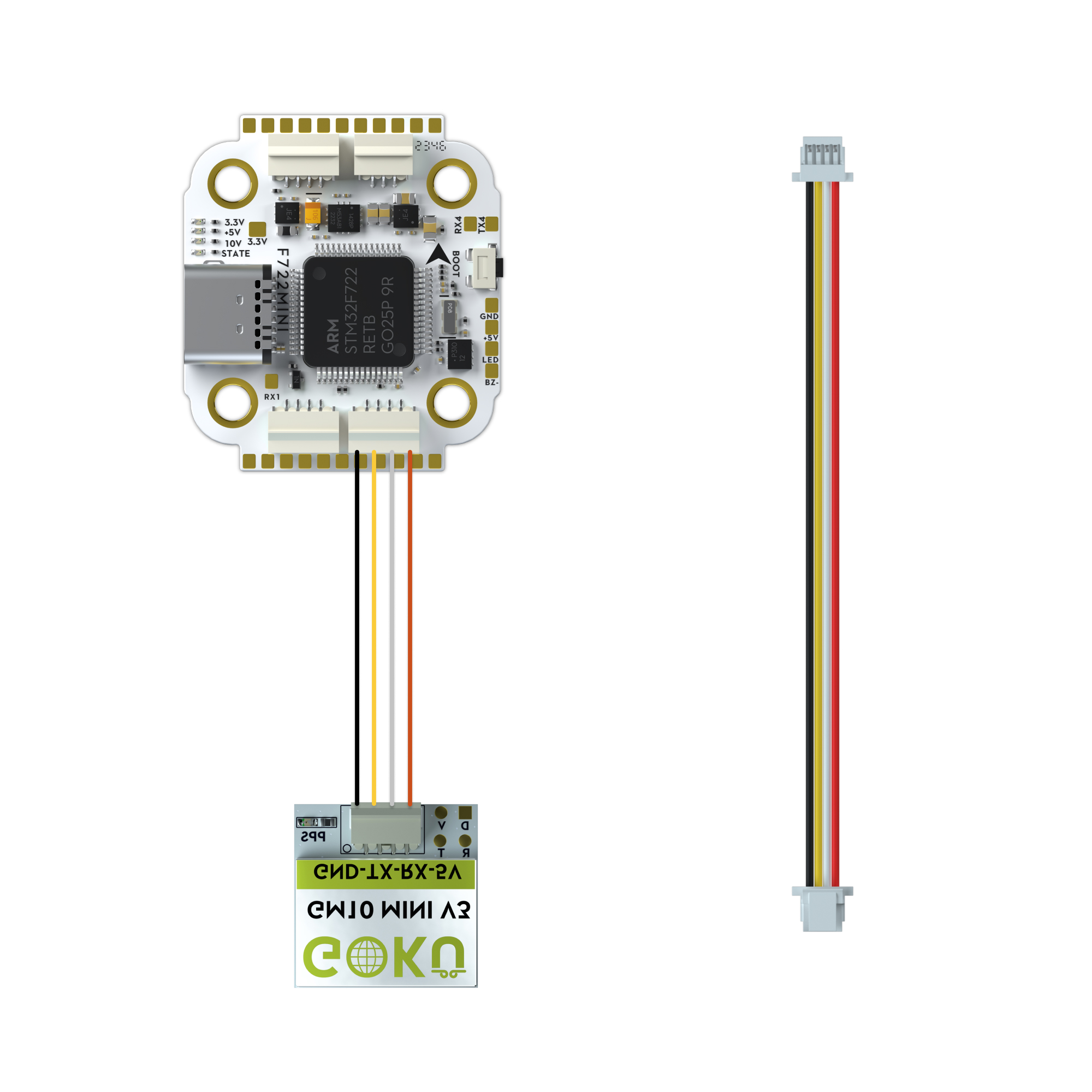 Flywoo Cavo JST-SH 4Pin FC-GPS 120mm 2 Pezzi Ricambio
