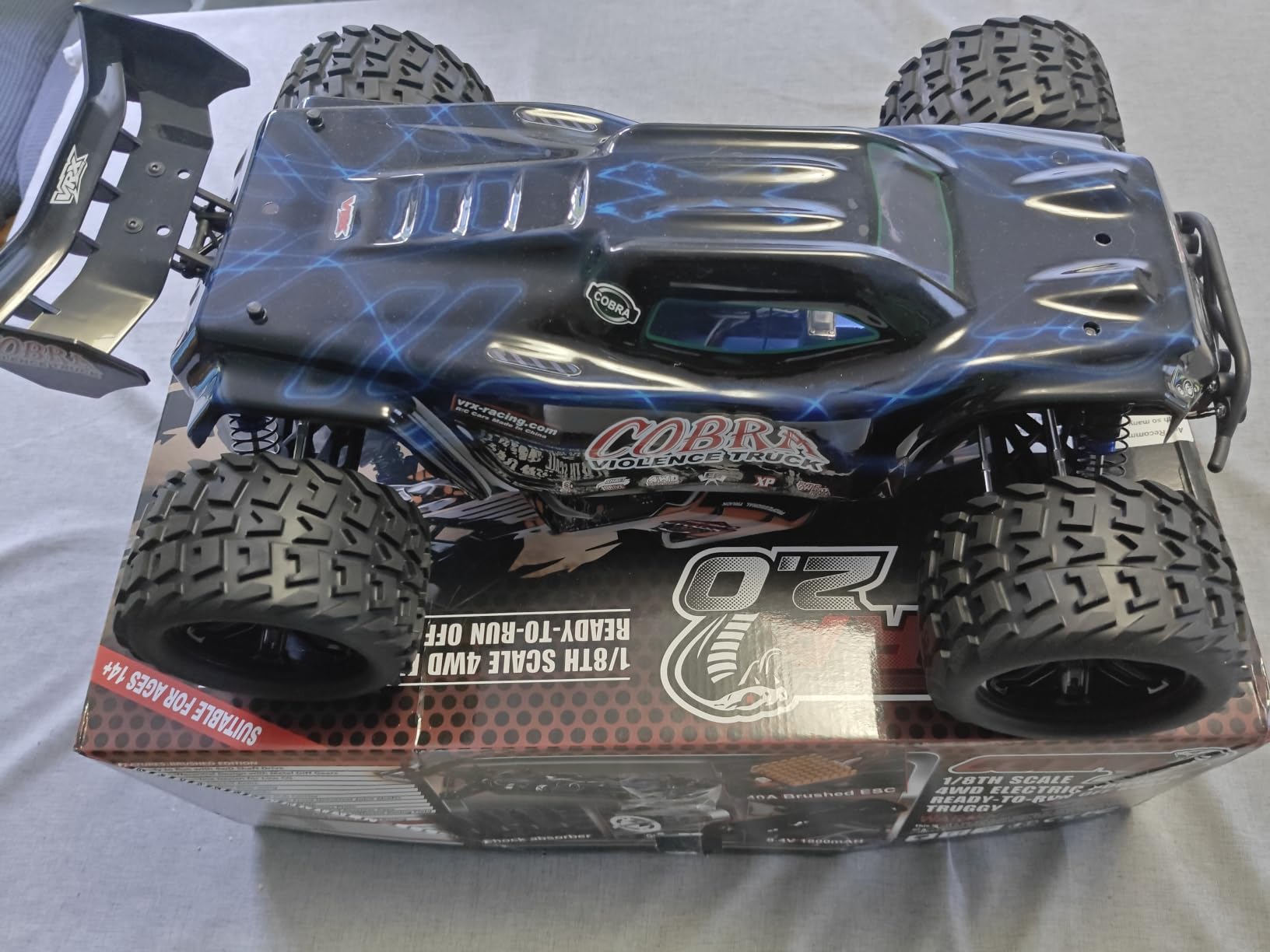 VRX auto RC 1/8 4WD brushless RTR LiPo 3S 50 km/h