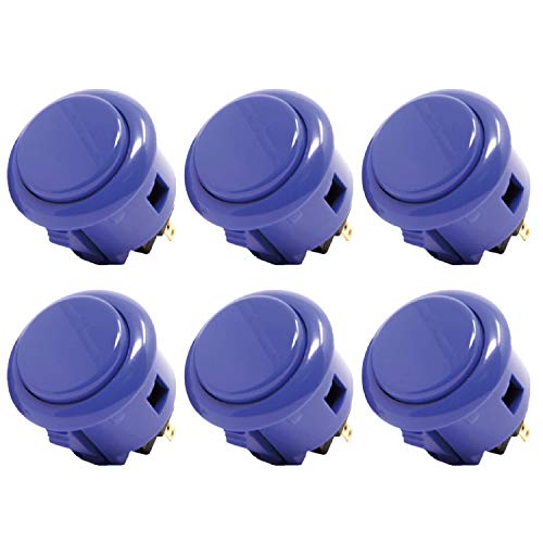 Sanwa OBSF-30 Pulsante Arcade 30mm Blu Scuro Snap-In