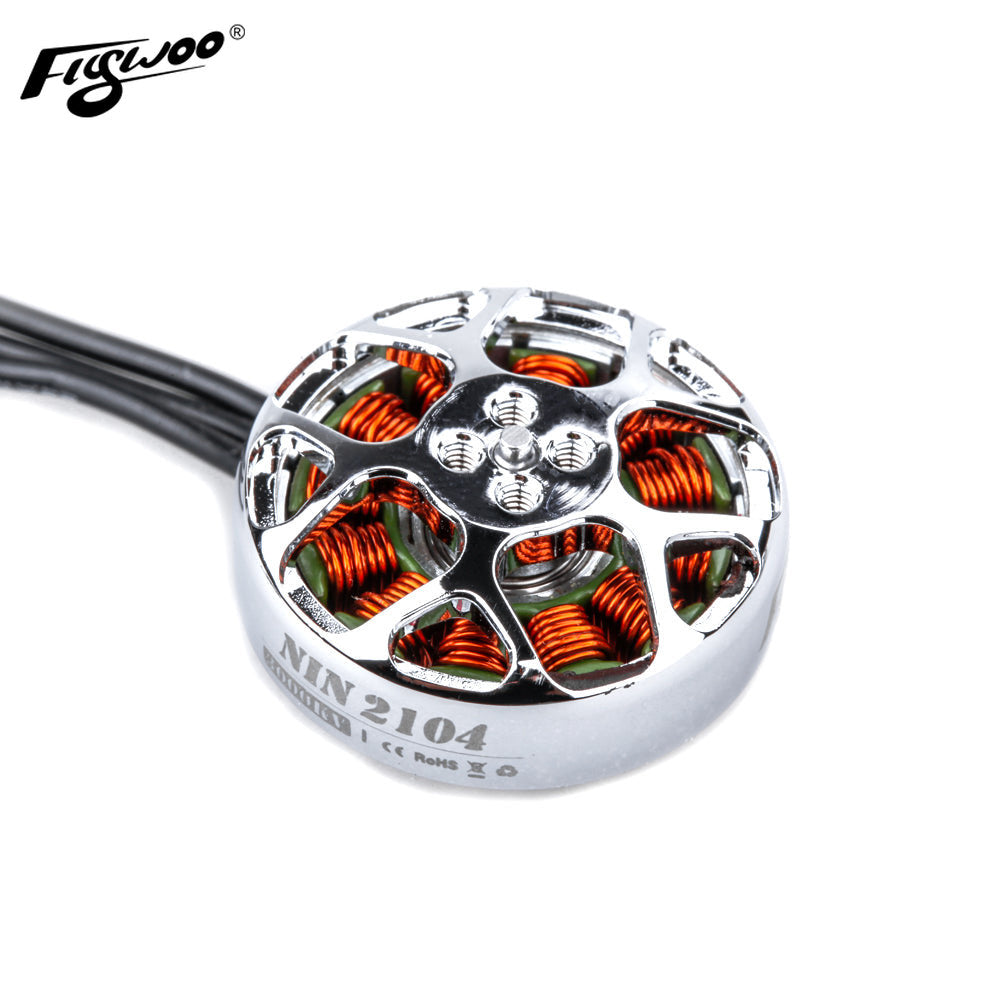 Flywoo NIN 2104 motore brushless 1800KV argento 4-6S
